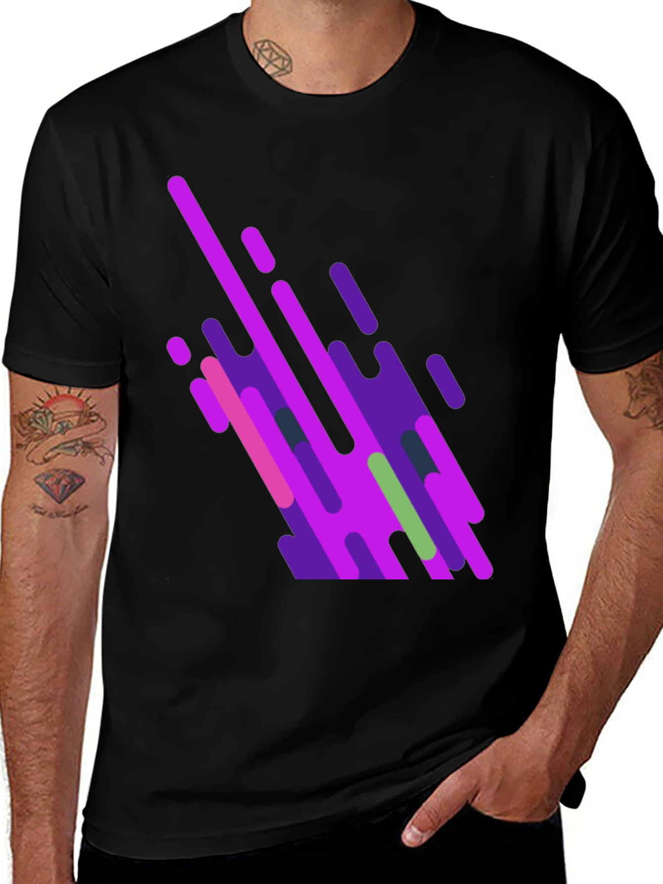 Variant 9 of Abstract Graphic Black T-Shirt