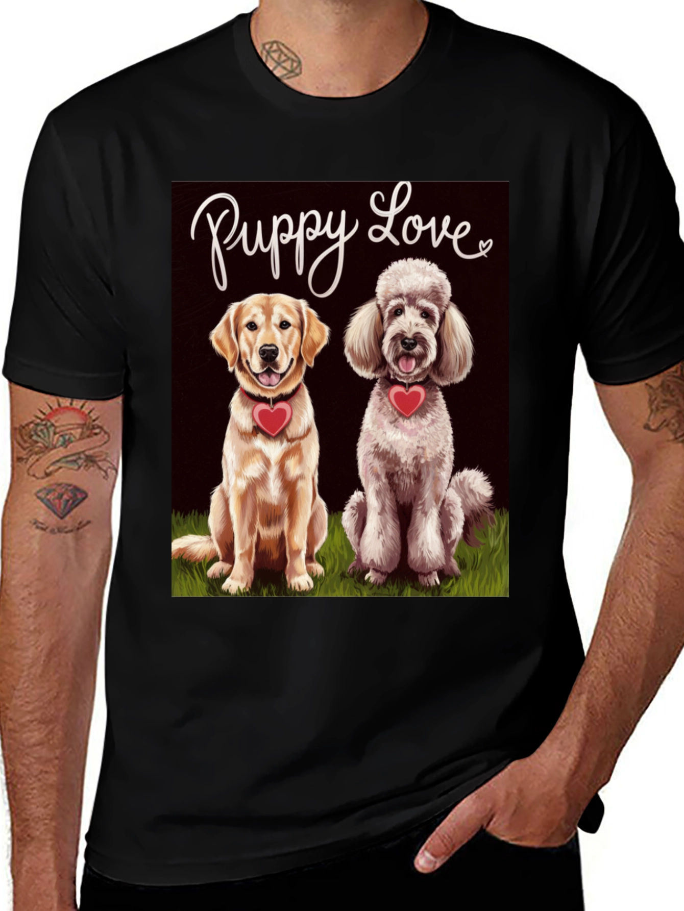 Variant 3 of Puppy Love Graphic T-Shirt, Cute Dog Tee