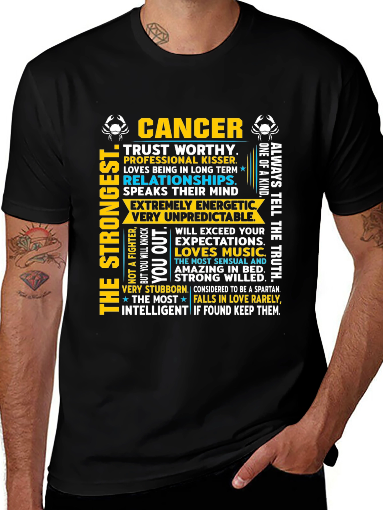 Cancer Zodiac Sign T-Shirt: Strong, Trustworthy, Intelligent