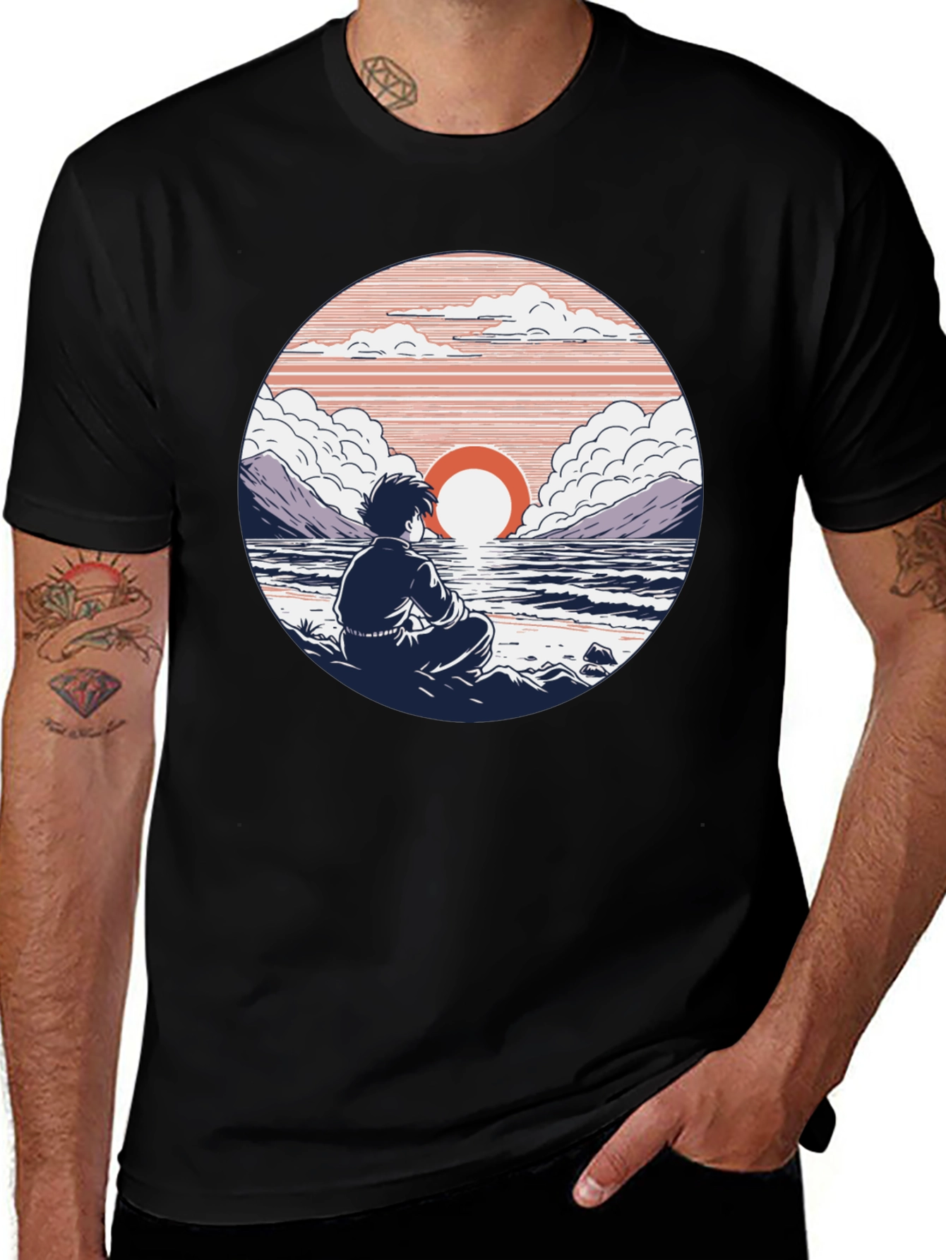 Sunset Contemplation Graphic Tee - Unisex