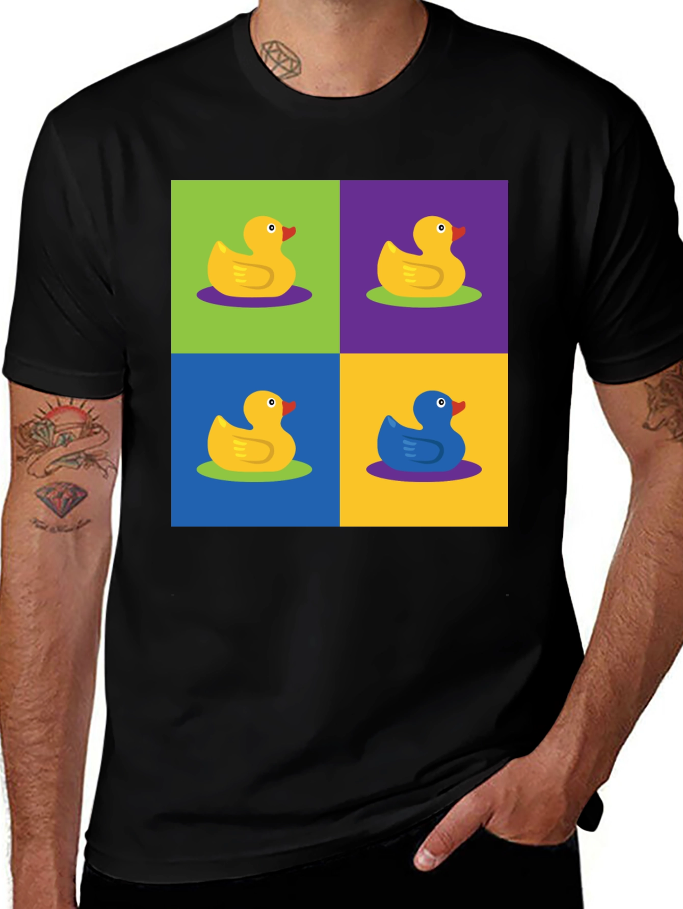 Variant 24 of Funky Rubber Duck Pop Art Graphic Tee