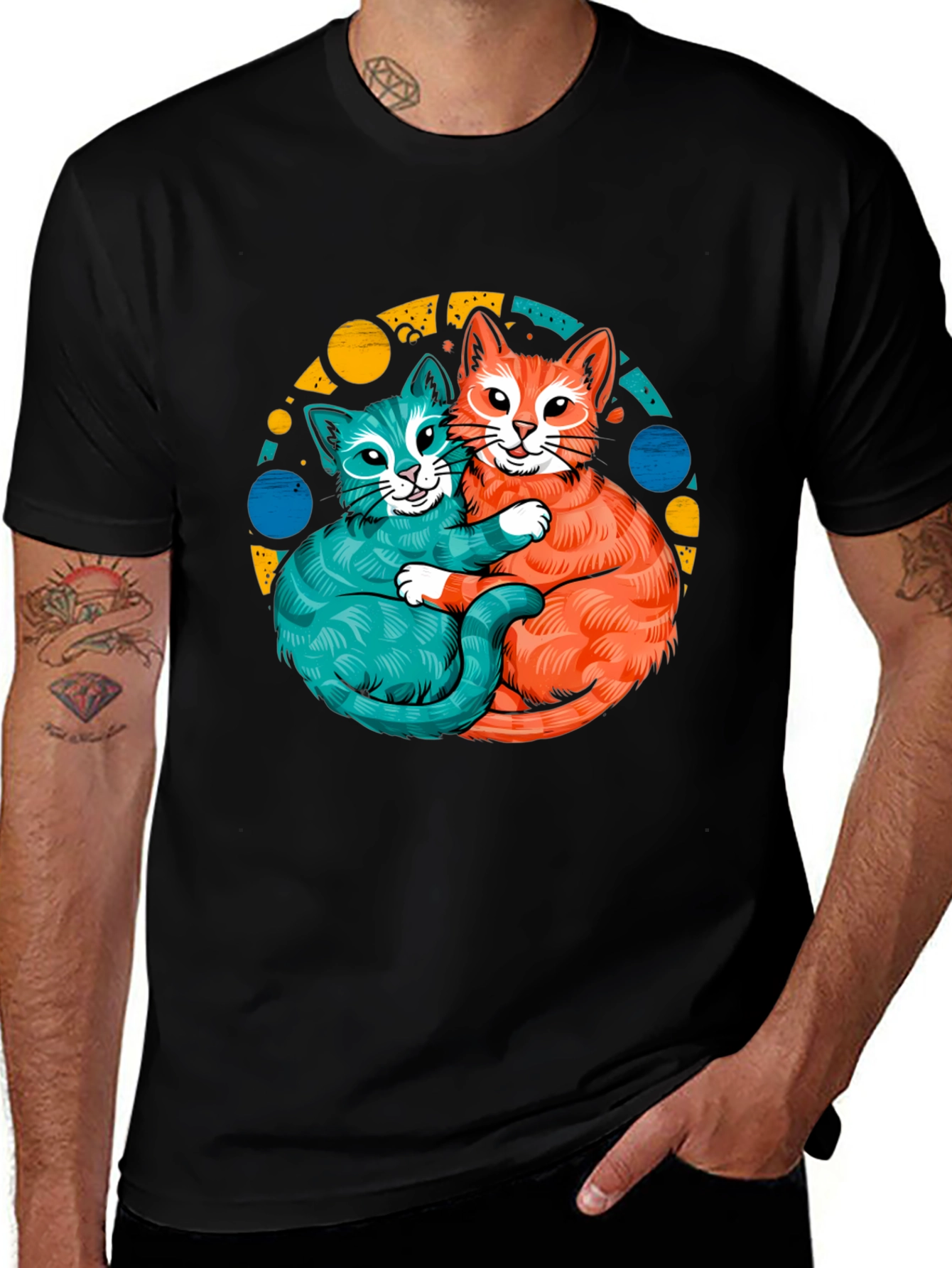 Cat Hug T-Shirt - Cute Kitten Graphic Tee