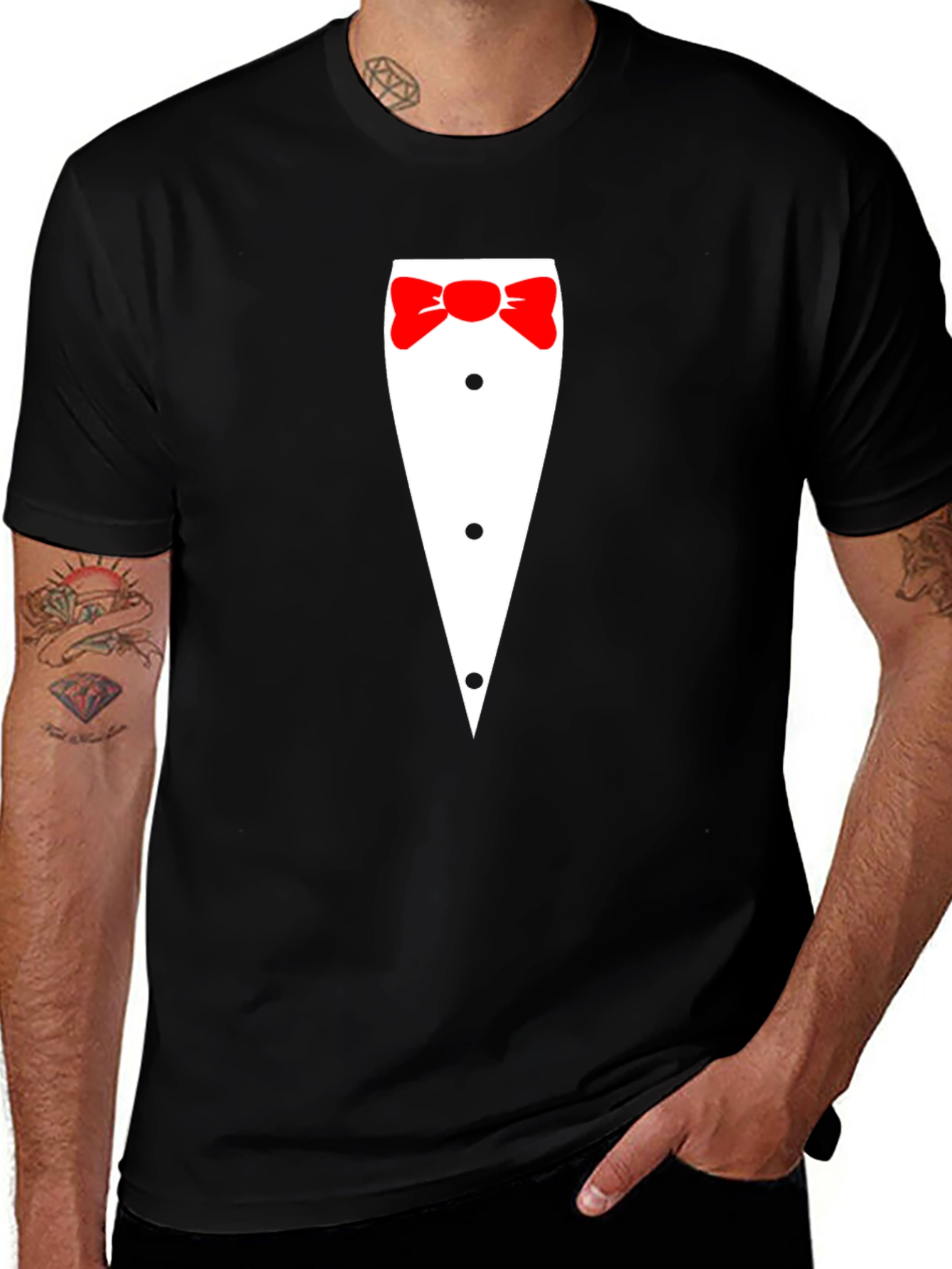 Variant 30 of Tuxedo Graphic Tee - Novelty Formal Wear T-Shirt
