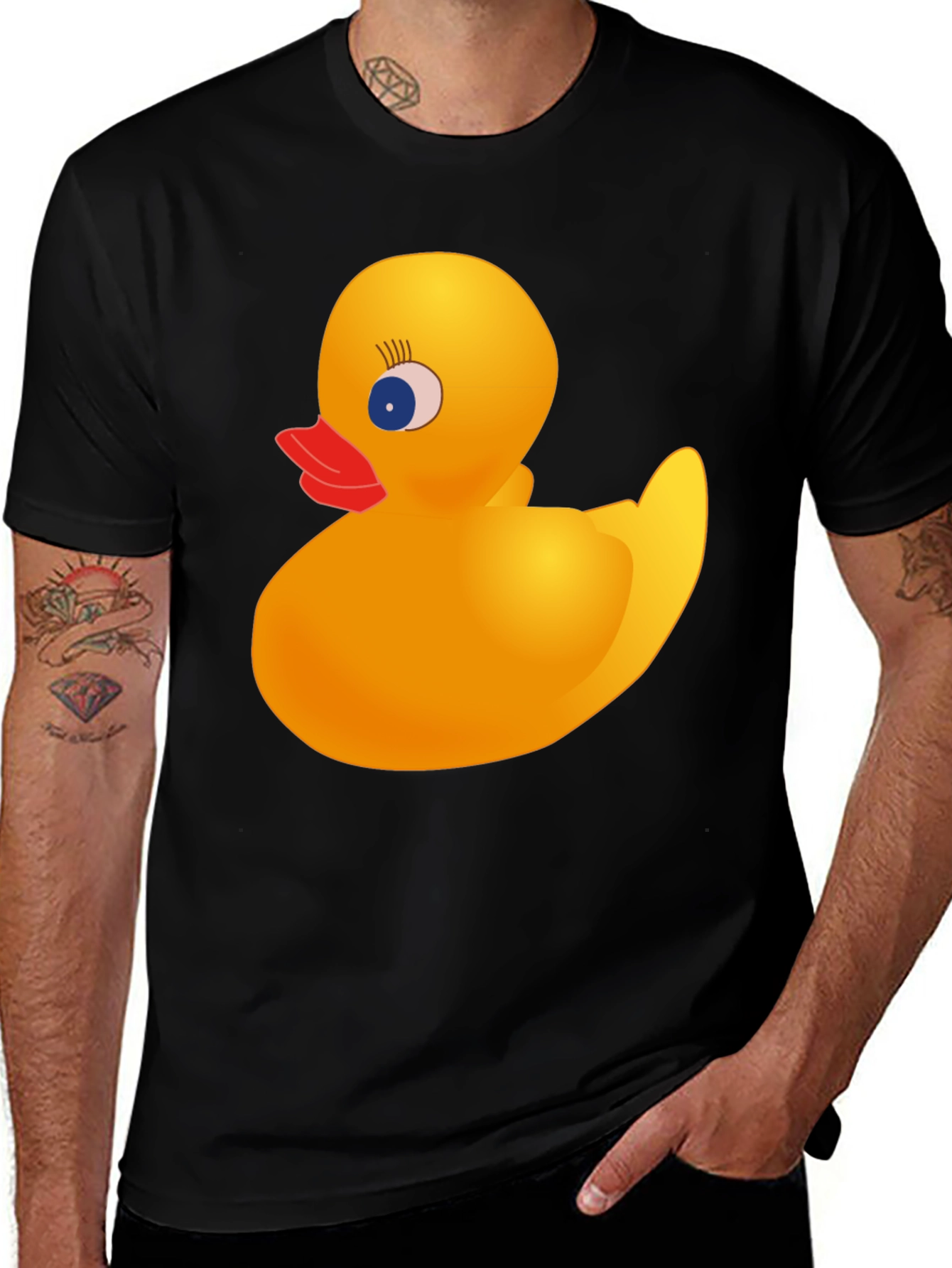Variant 5 of Rubber Ducky Graphic T-Shirt - Black