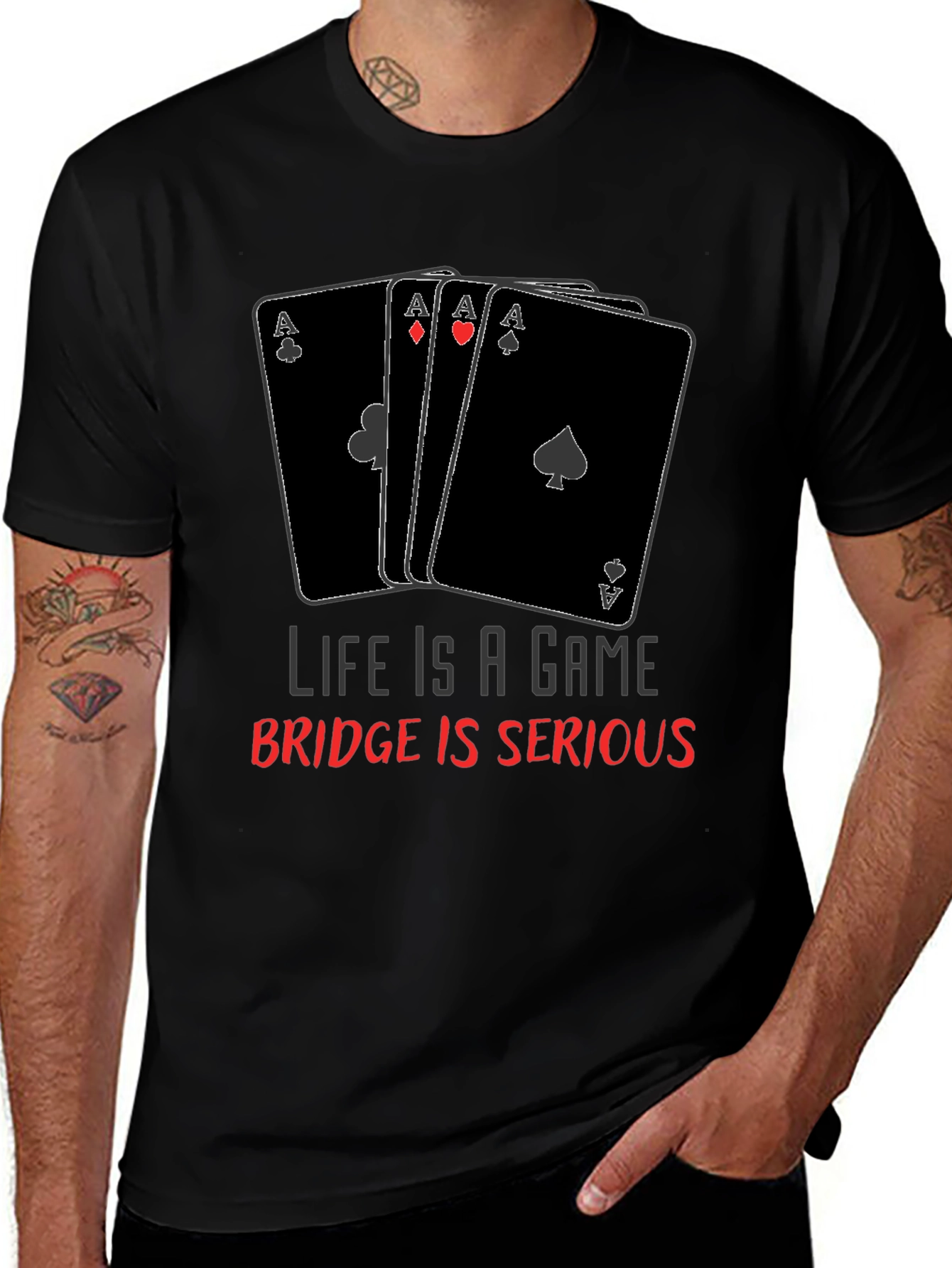 Variant 30 of Life is a Game Bridge is Serious Black T-Shirt