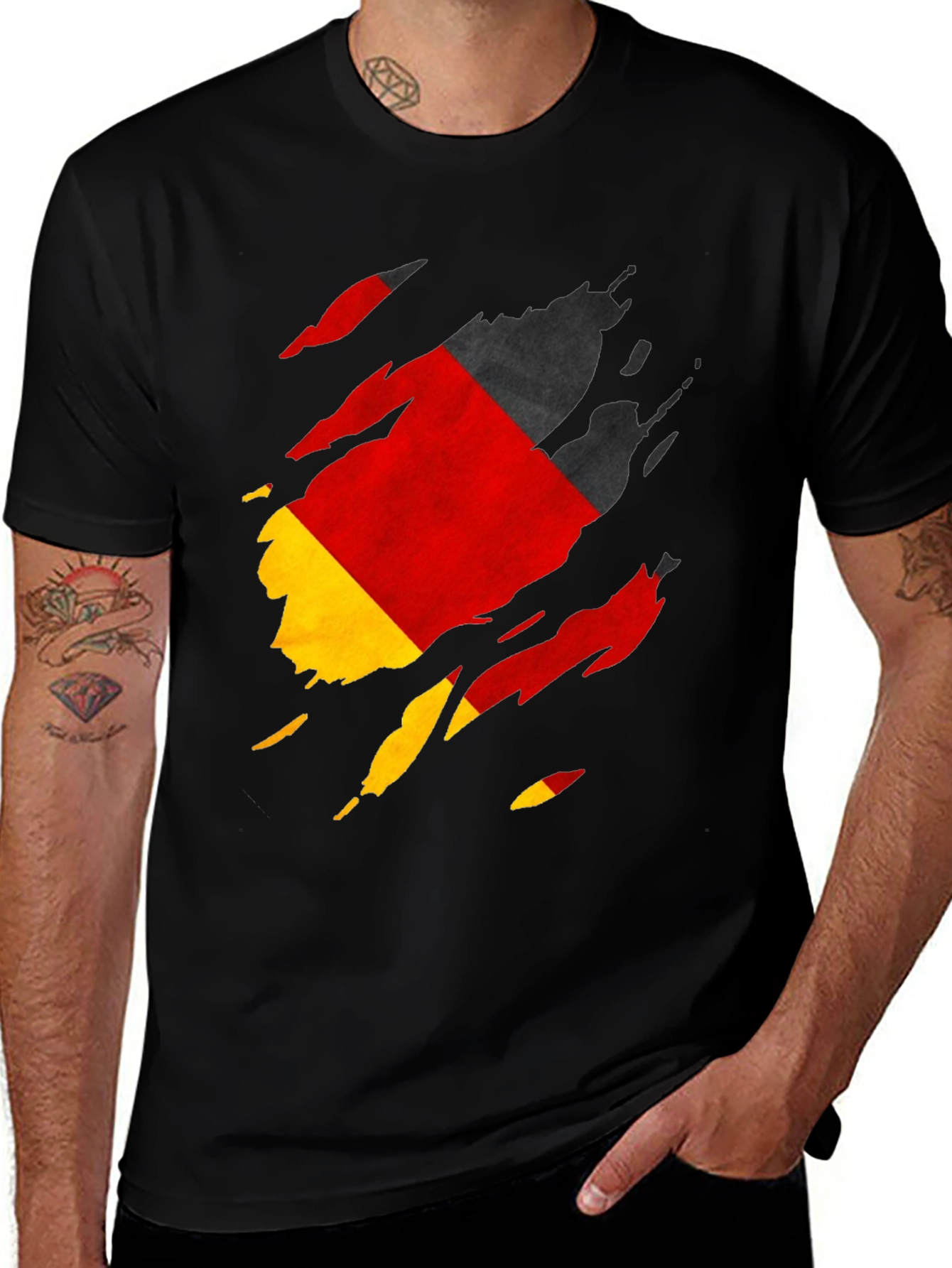 Germany Flag Ripped T-Shirt - Patriotic Pride