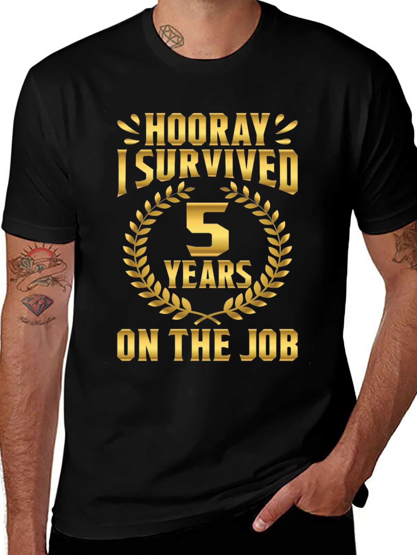 Variant 11 of Hooray I Survived 5 Years On The Job T-Shirt