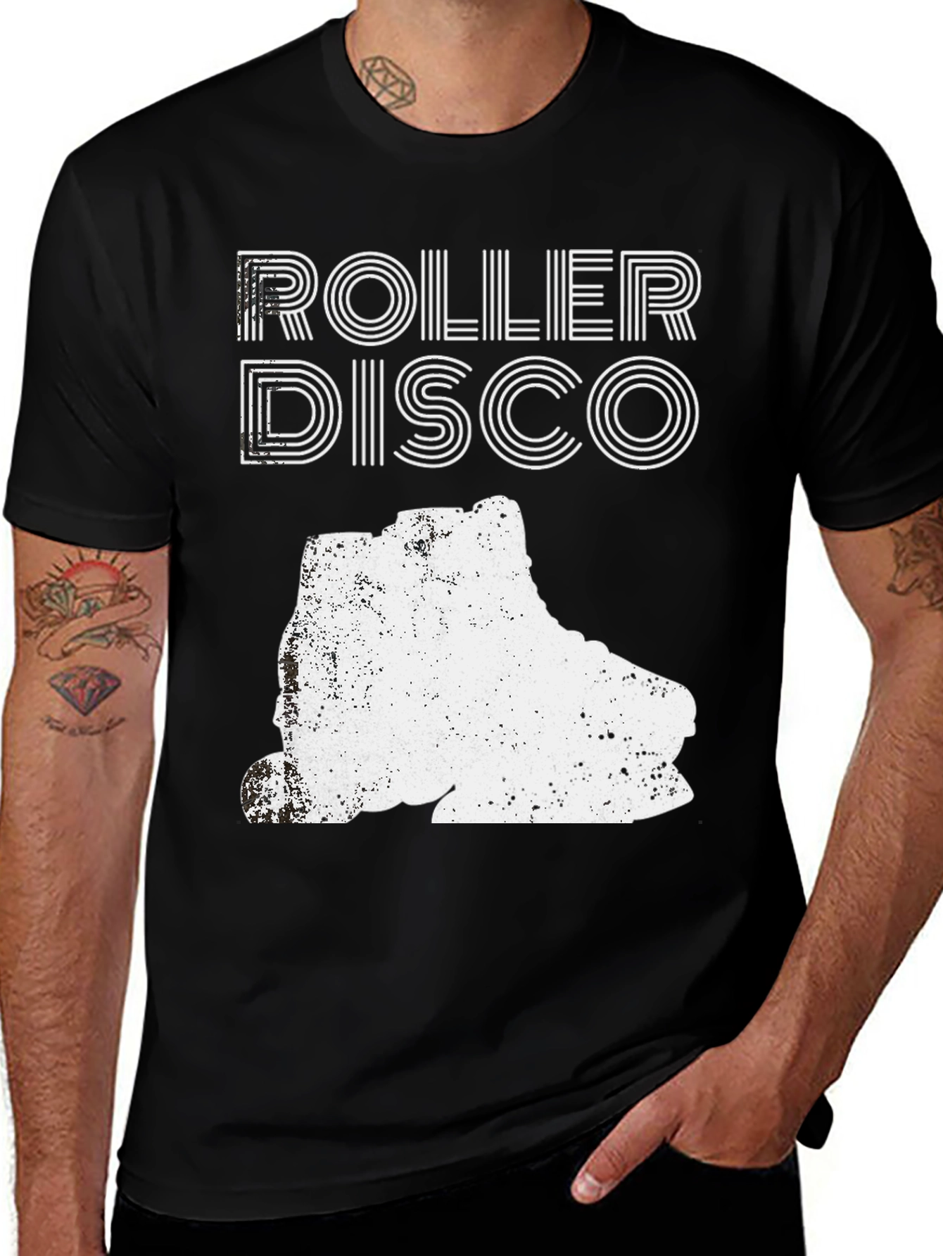 Variant 19 of Roller Disco Graphic Tee - Retro Skate Design