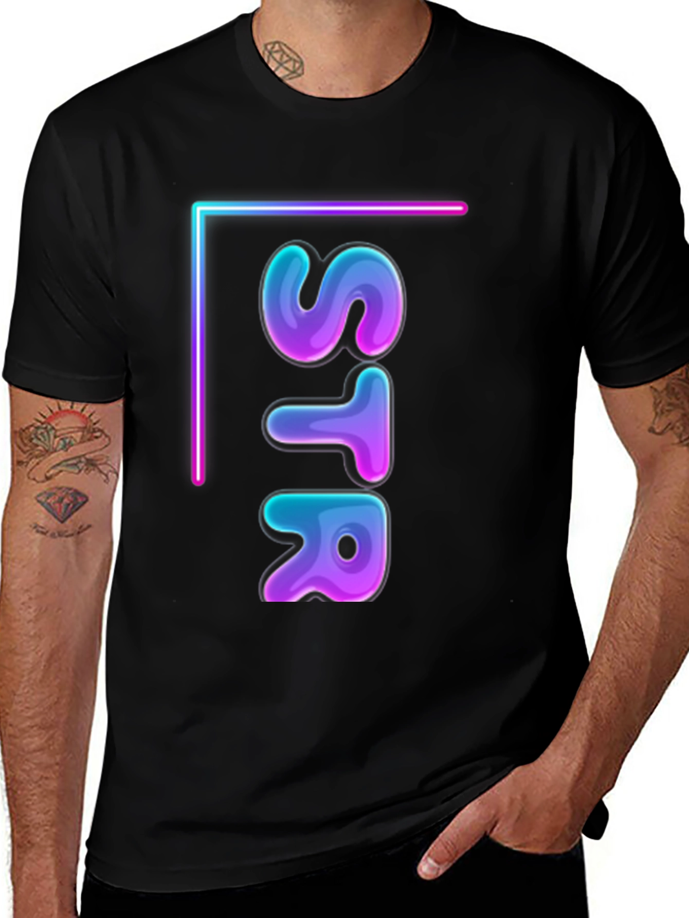 Variant 8 of STR Graphic Tee - Stylish Letter Design