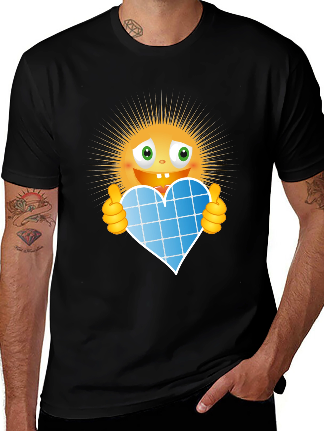 Variant 11 of Eco-Friendly Solar Heart Graphic Tee
