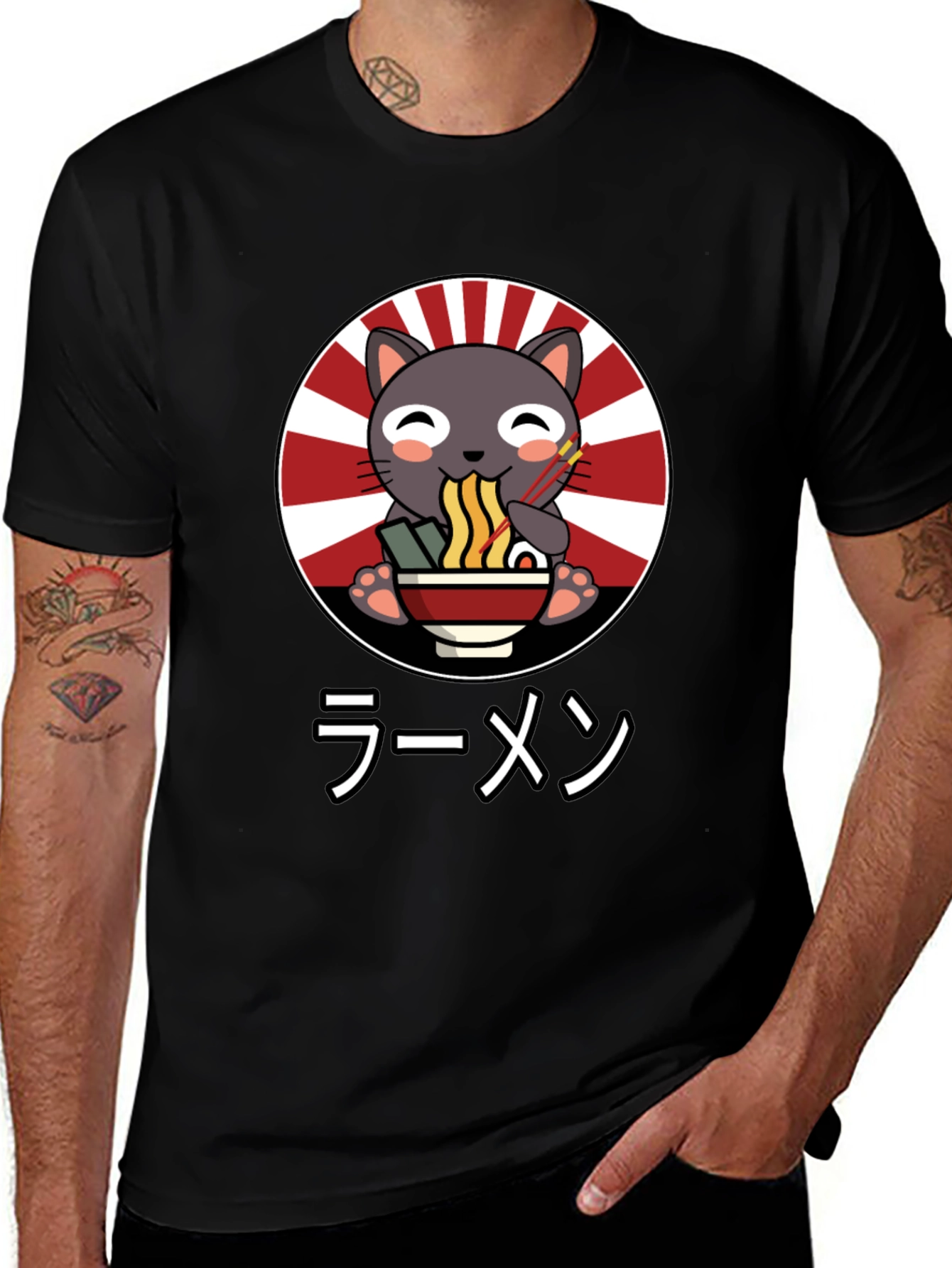Variant 24 of Cute Cat Ramen T-Shirt - Japanese Style