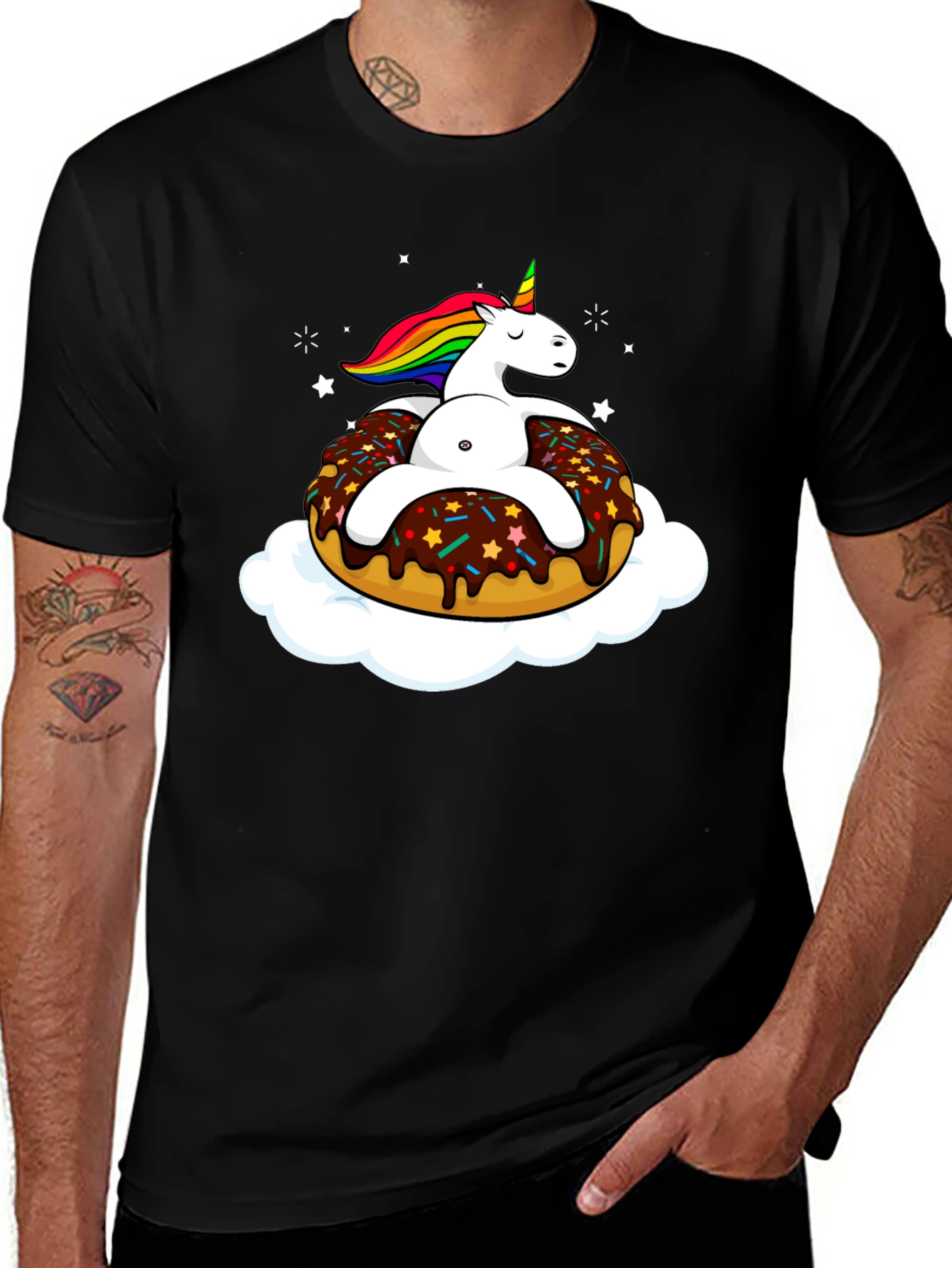 Variant 23 of Unicorn Donut T-Shirt - Fantasy Graphic Tee