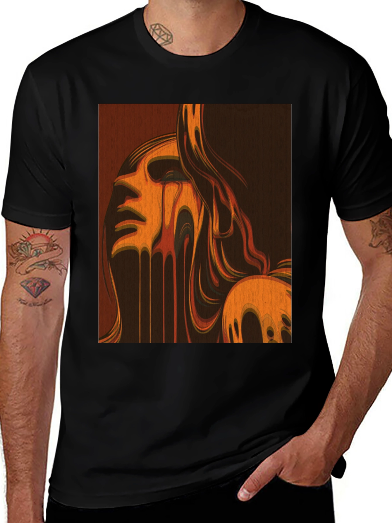 Variant 4 of Melting Face Graphic Tee - Artistic Unisex T-Shirt