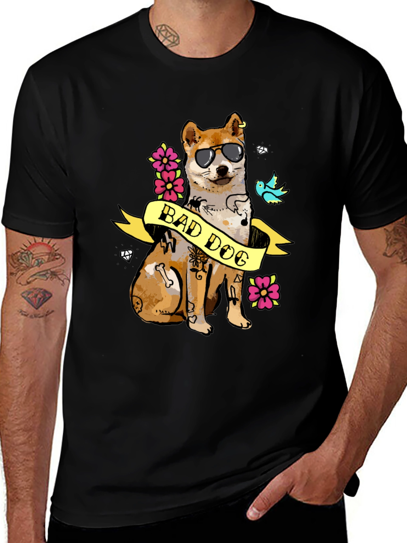 Variant 30 of Bad Dog Shiba Inu T-Shirt - Funny Graphic Tee