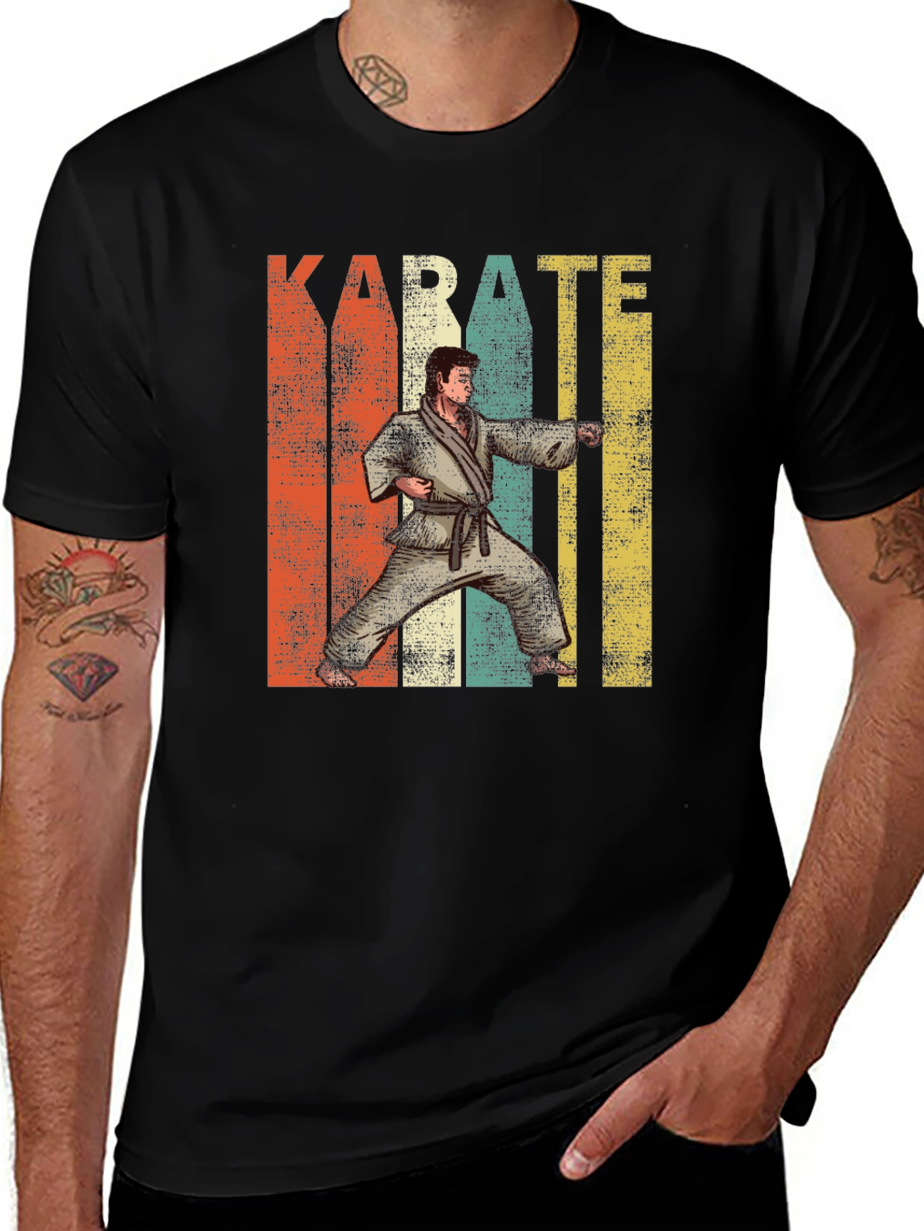 Variant 28 of Retro Karate Graphic Tee - Vintage Martial Arts Shirt