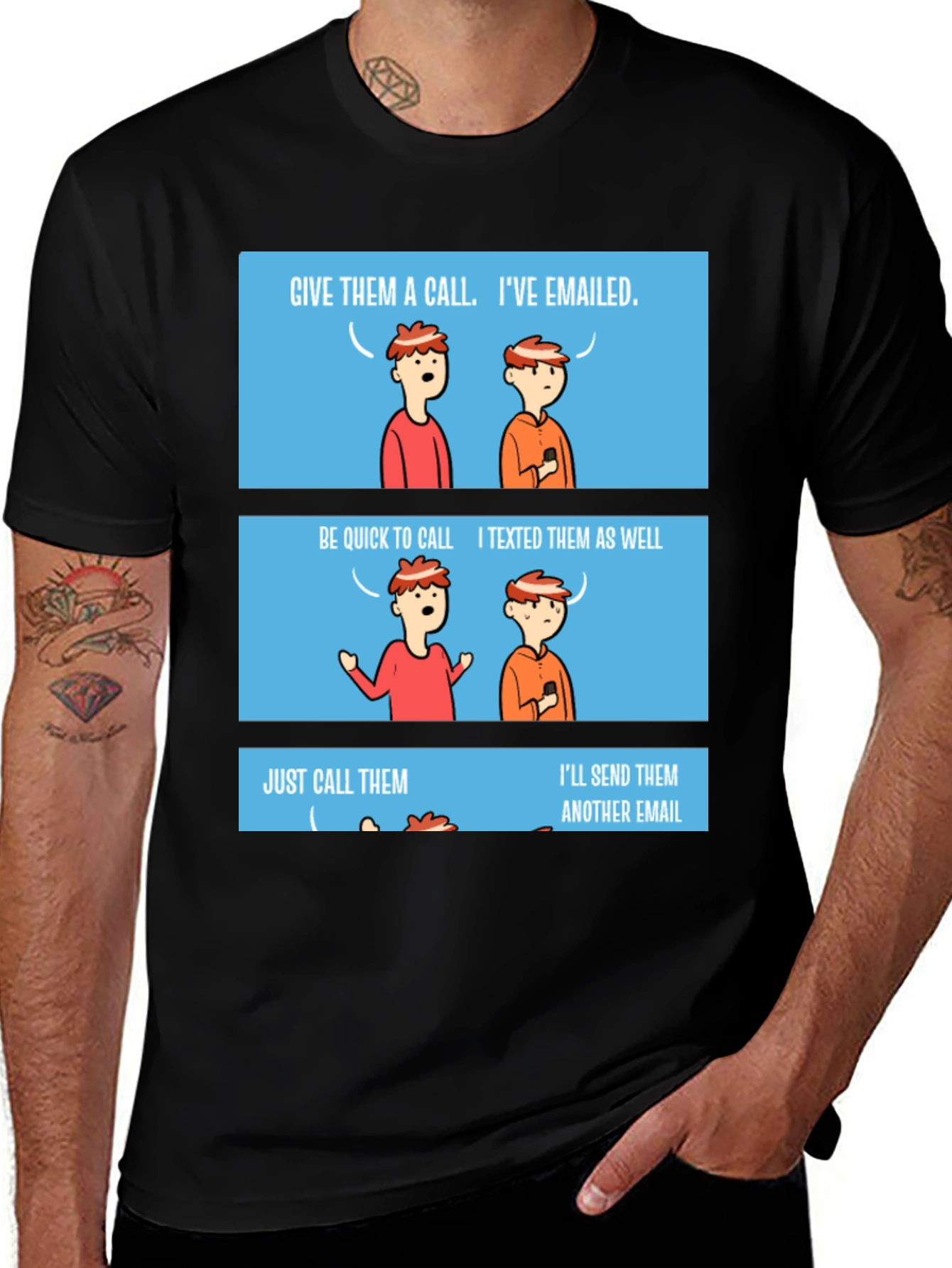 Variant 13 of Funny Communication T-Shirt - Give Them a Call