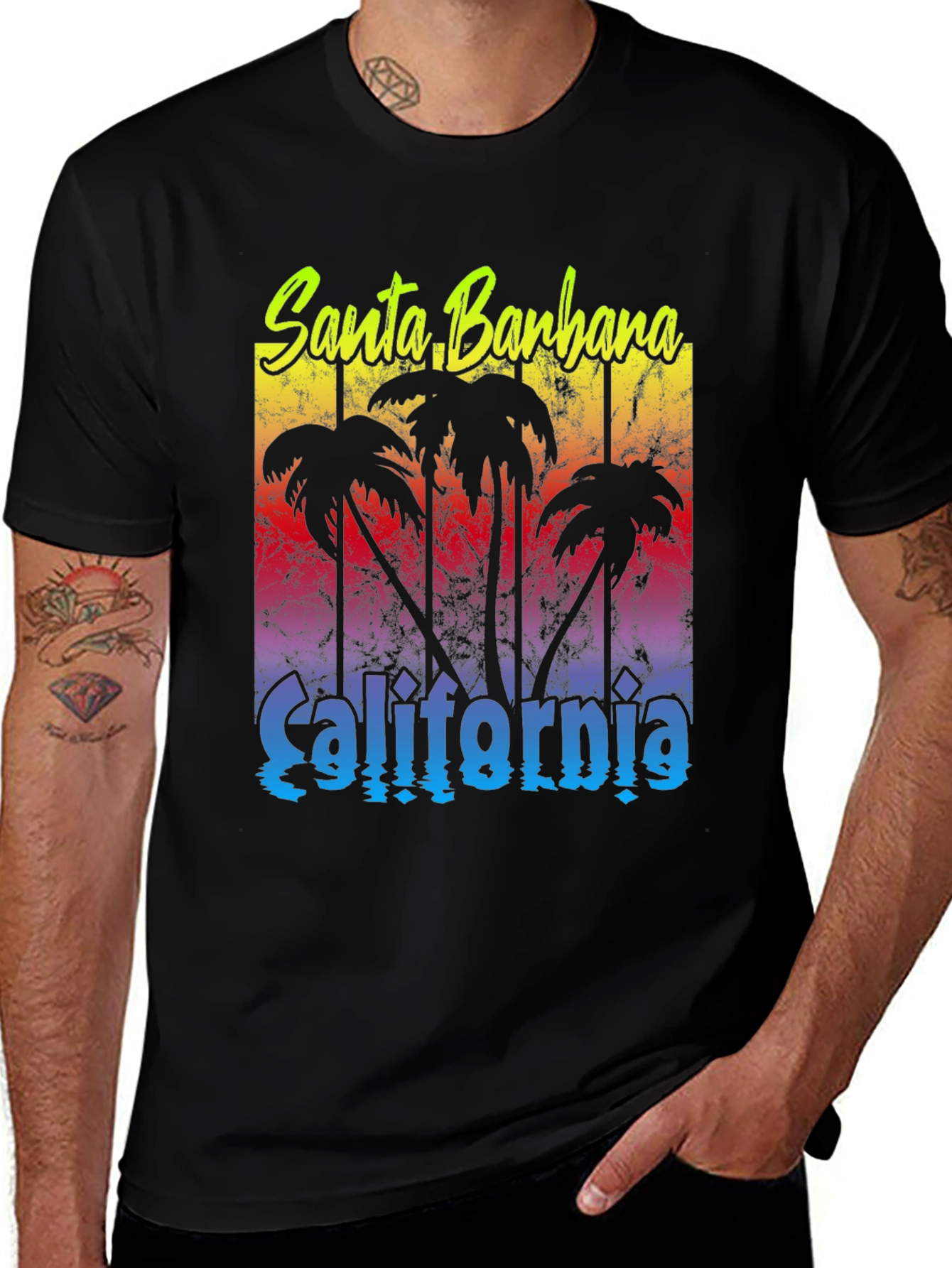 Variant 8 of Santa Barbara California Palm Tee