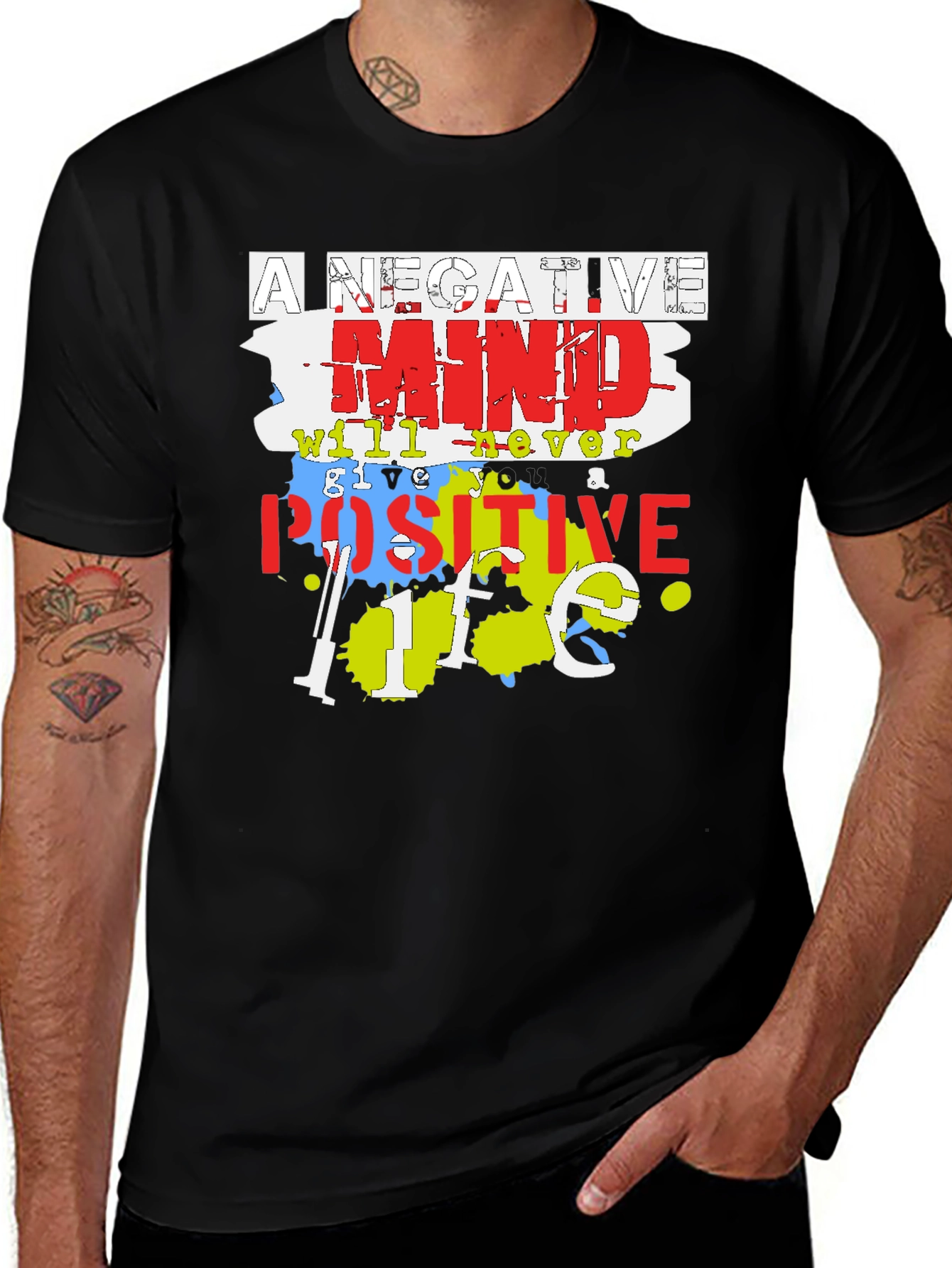 Variant 11 of Motivational Graphic T-Shirt - Positive Life