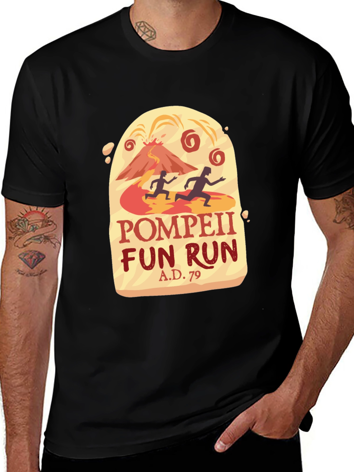 Pompeii Fun Run T-Shirt, A.D. 79 Graphic Tee