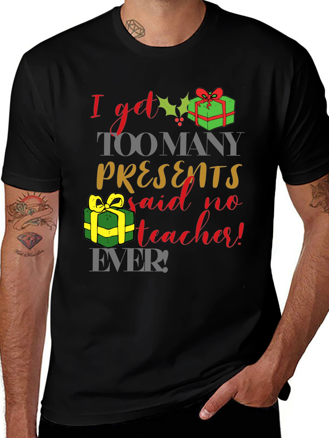 Variant 7 of Teacher Holiday Graphic T-Shirt