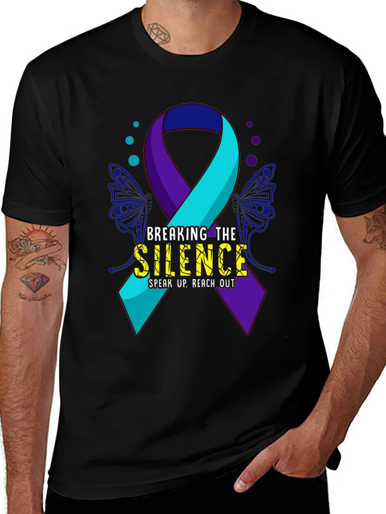 Variant 15 of Breaking the Silence T-Shirt: Speak Up Reach Out