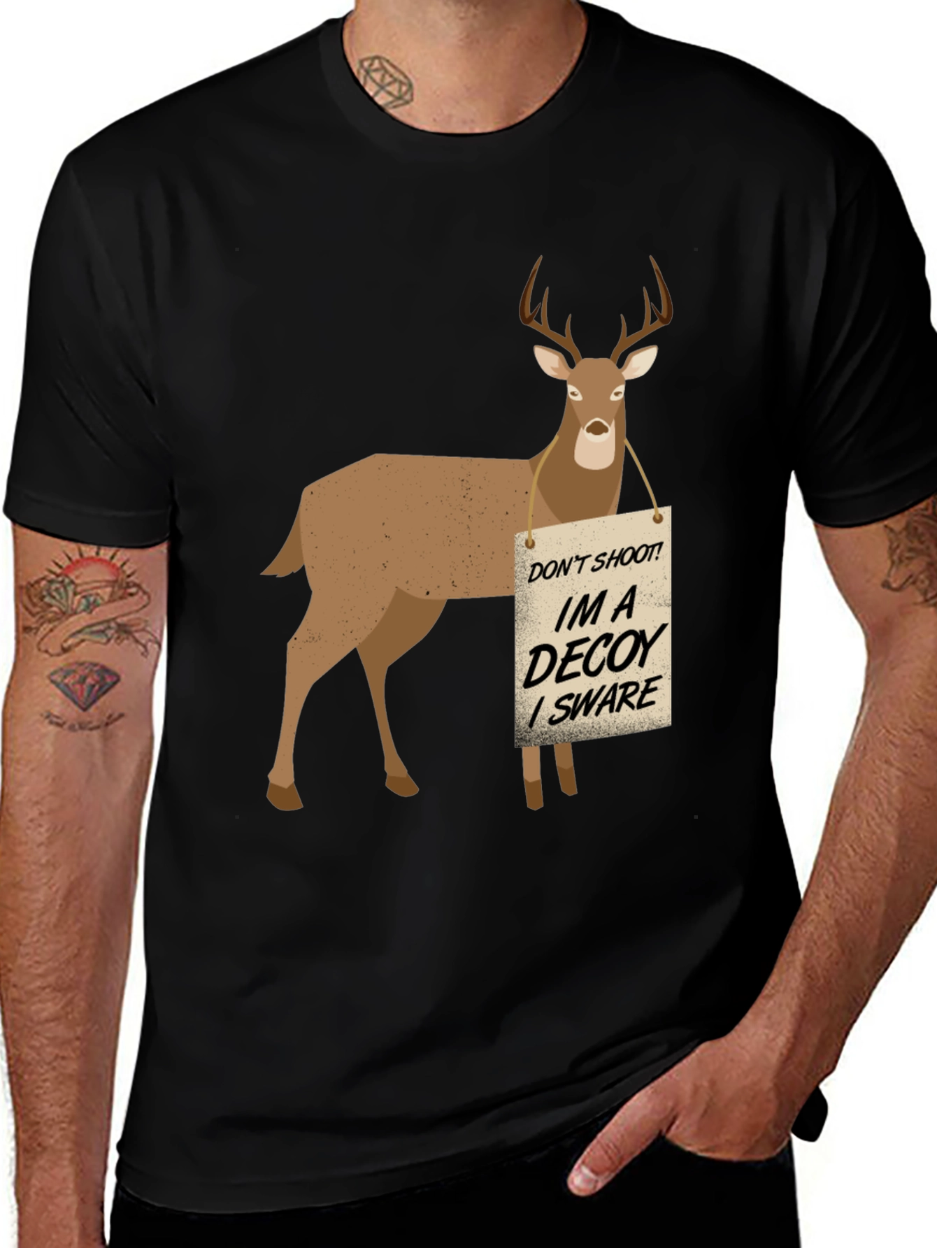Variant 11 of Deer Decoy Funny Graphic T-Shirt