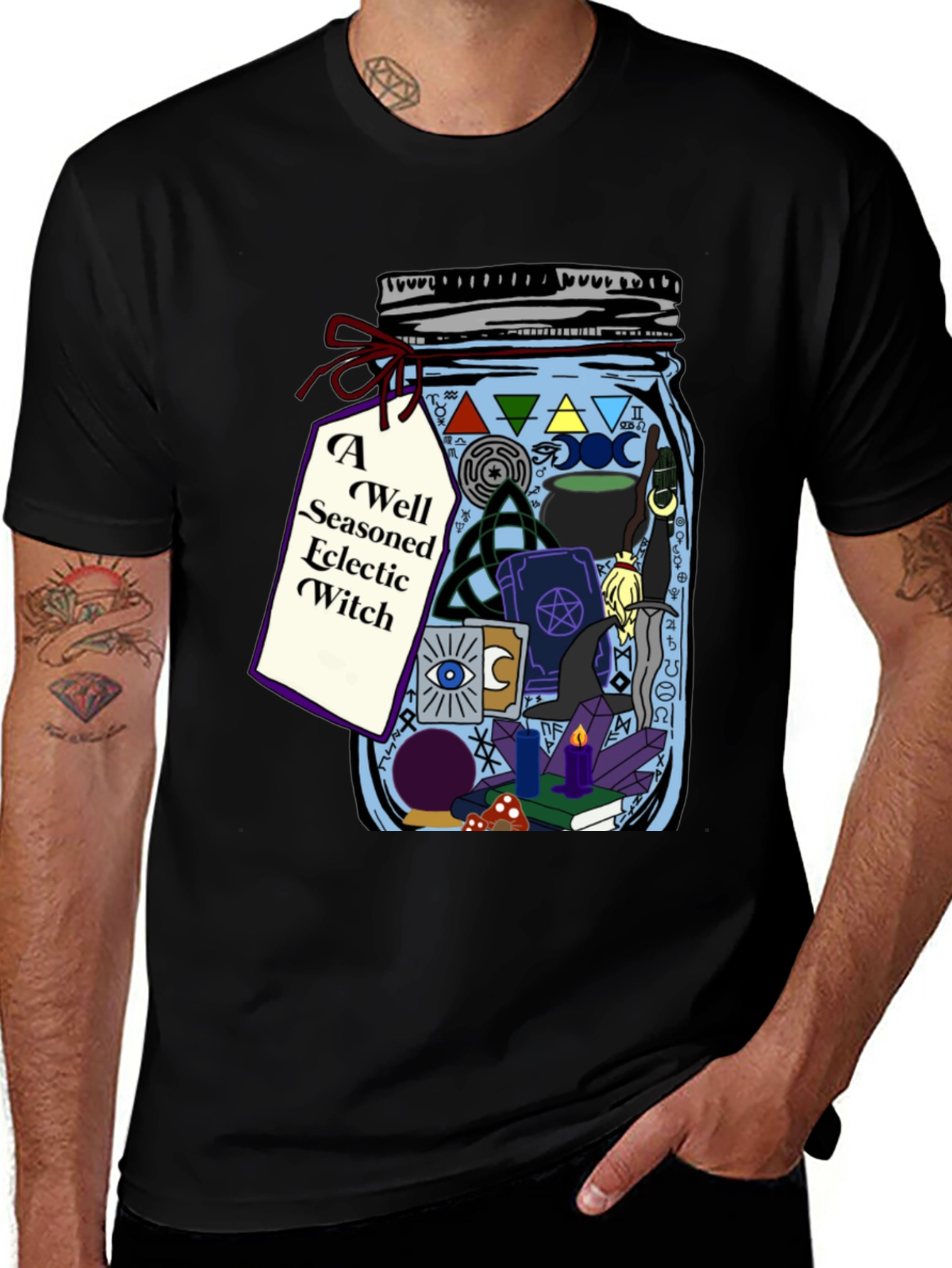 Variant 9 of Eclectic Witch T-Shirt - Magic Jar Design
