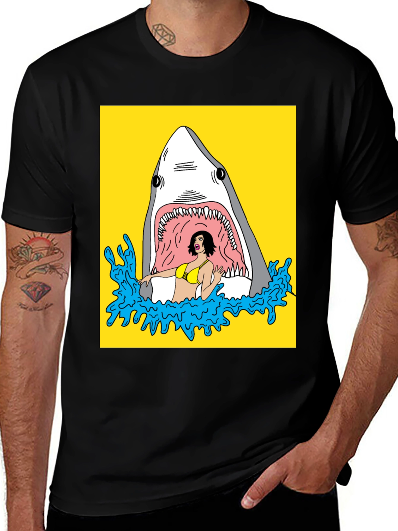 Variant 7 of Shark Bite T-Shirt - Funny Graphic Tee