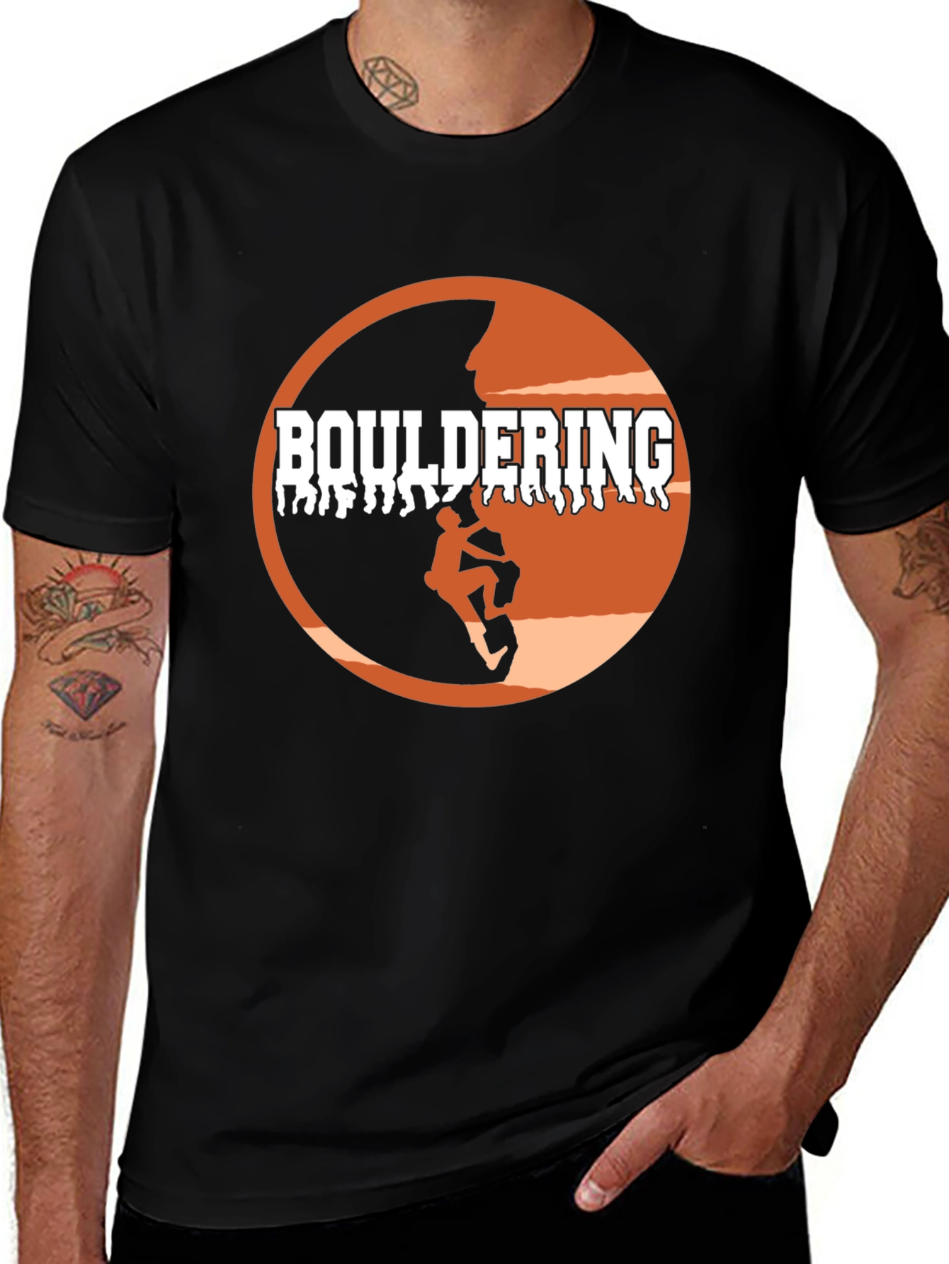 Variant 11 of Bouldering Graphic Tee - Climbing Enthusiast Shirt