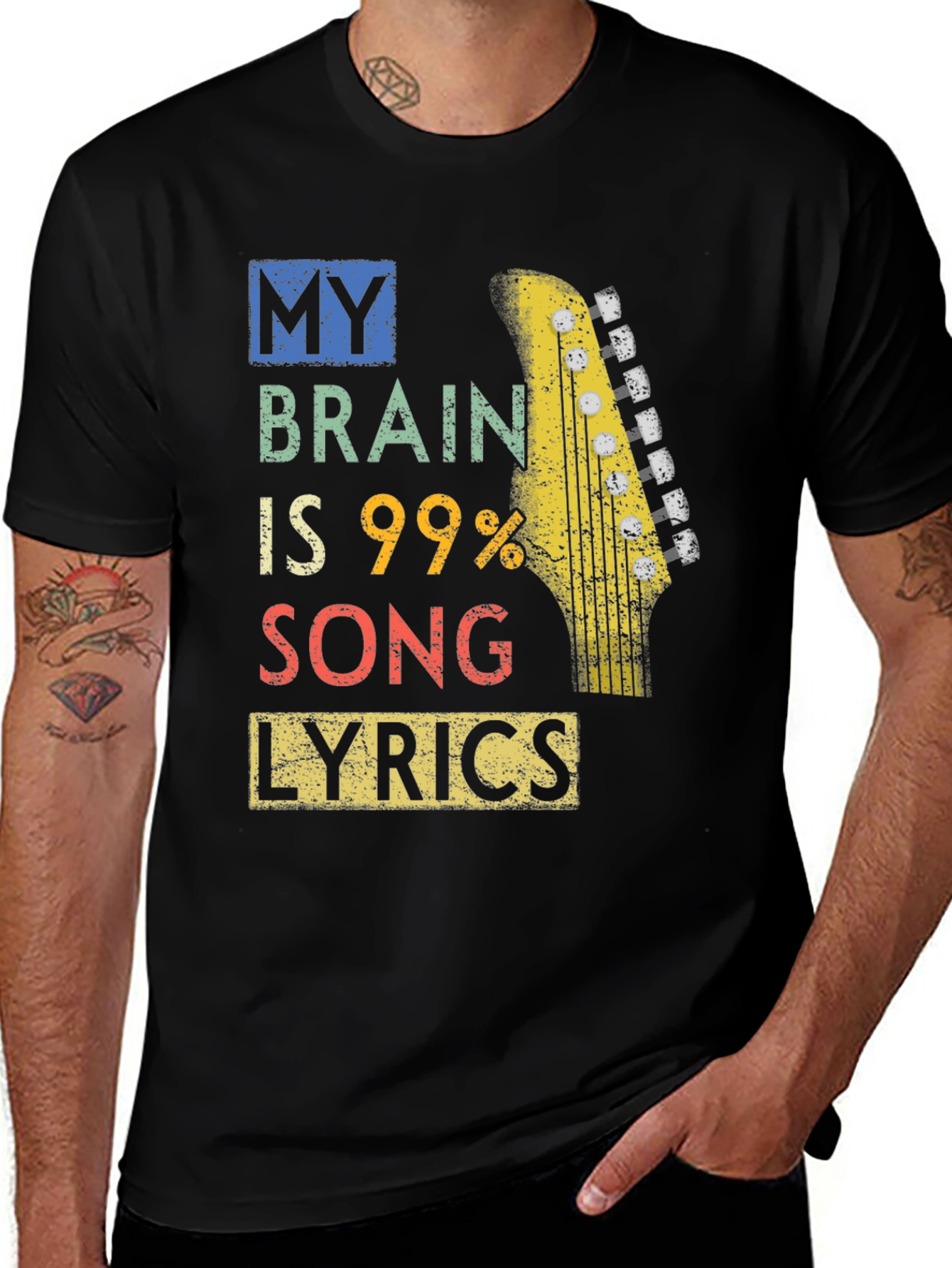 Variant 14 of 99% Song Lyrics Graphic Tee - Music Lover T-Shirt