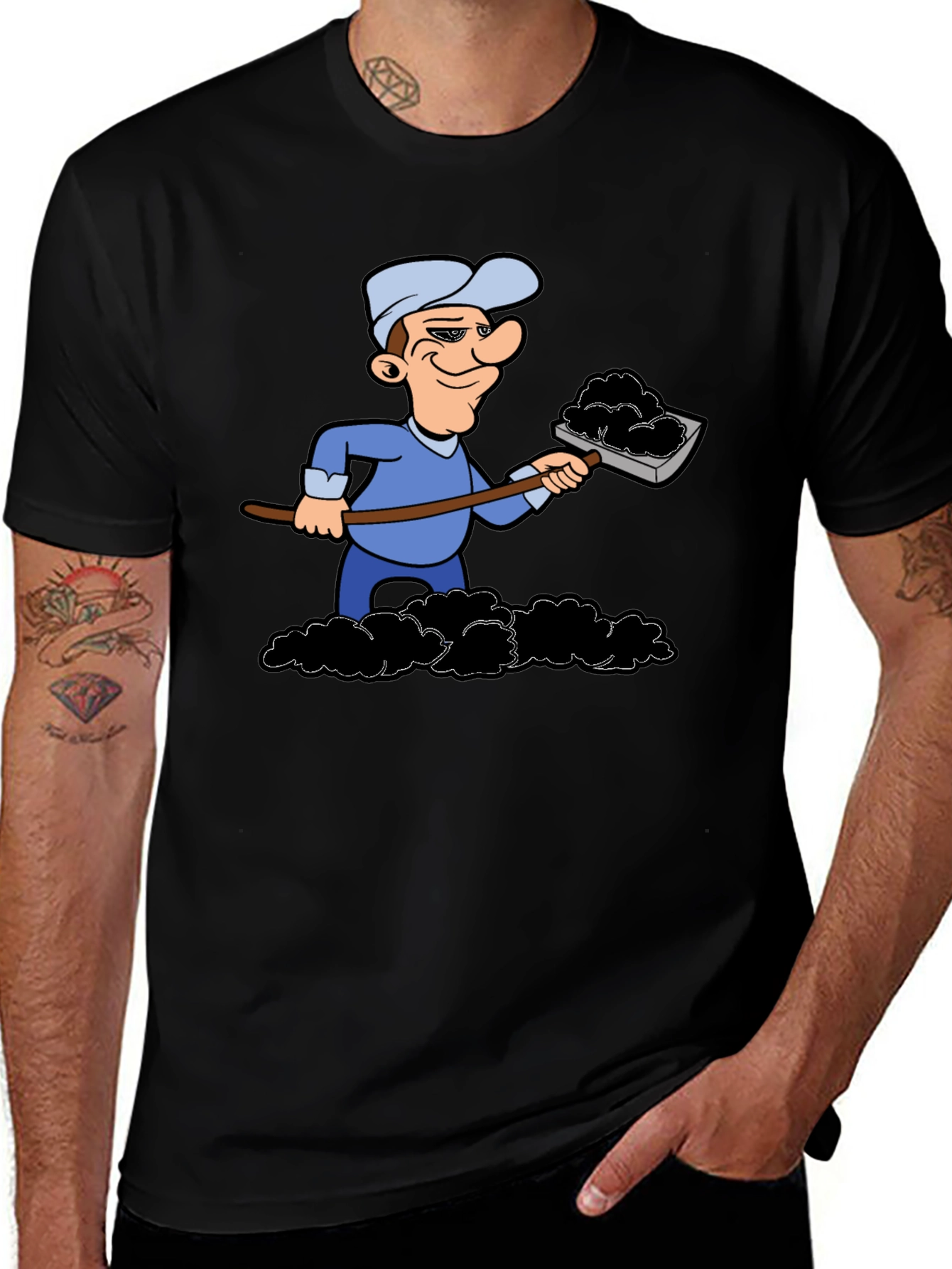 Black Coal Miner Graphic T-Shirt main image