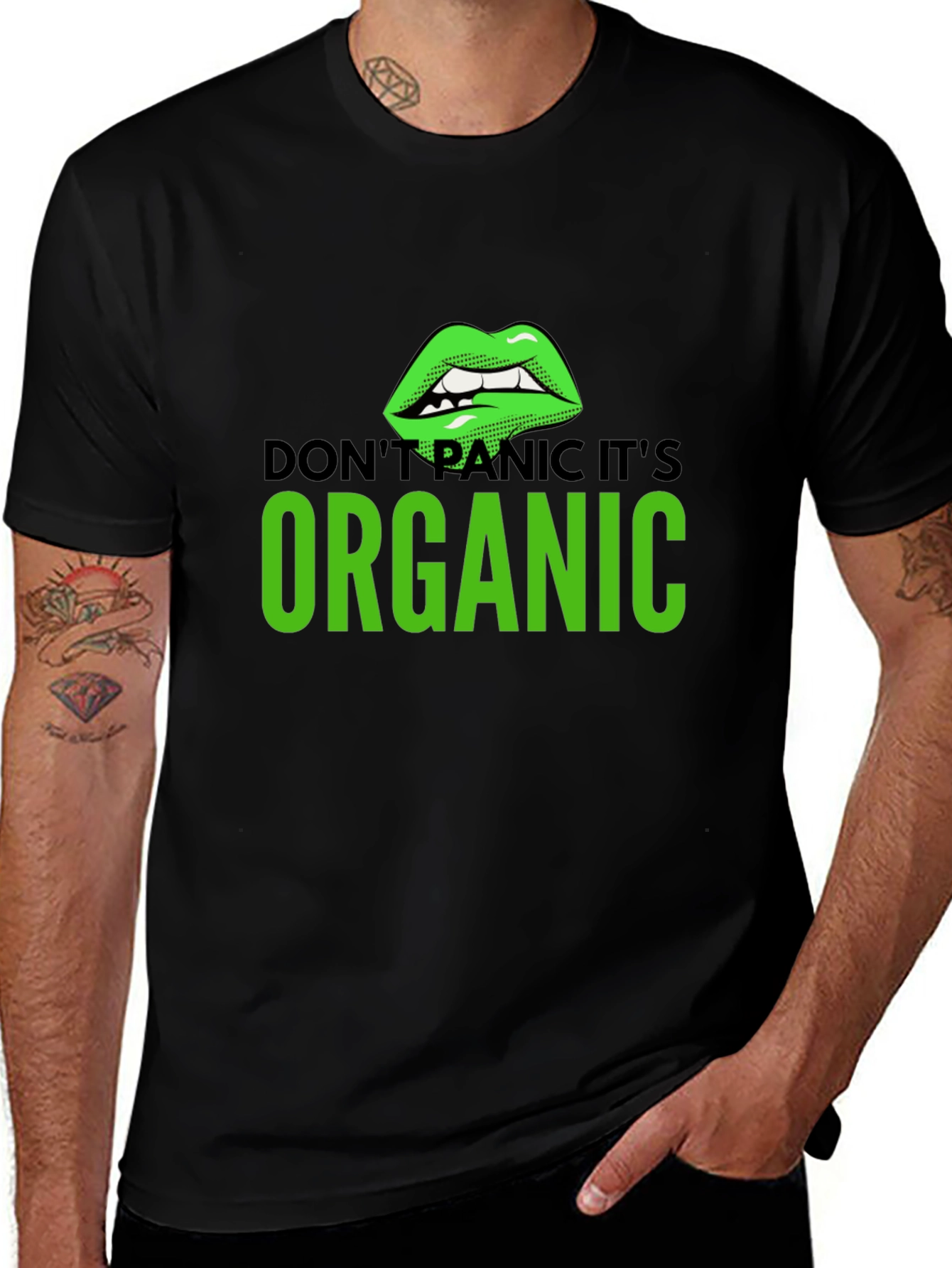 Variant 23 of Organic Lips Graphic T-Shirt - Trendy Crew Neck Tee