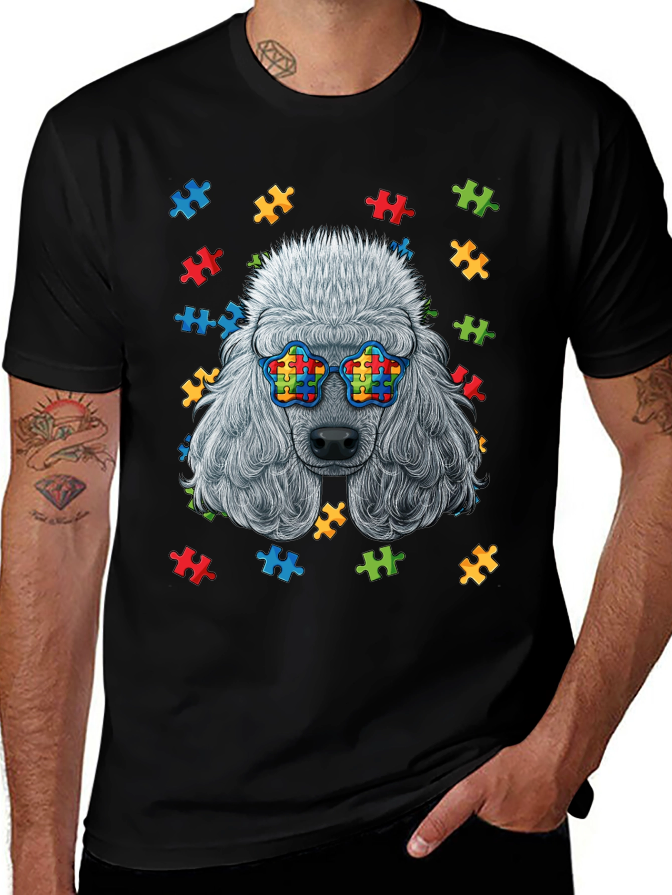 Variant 14 of Autism Awareness Poodle T-Shirt