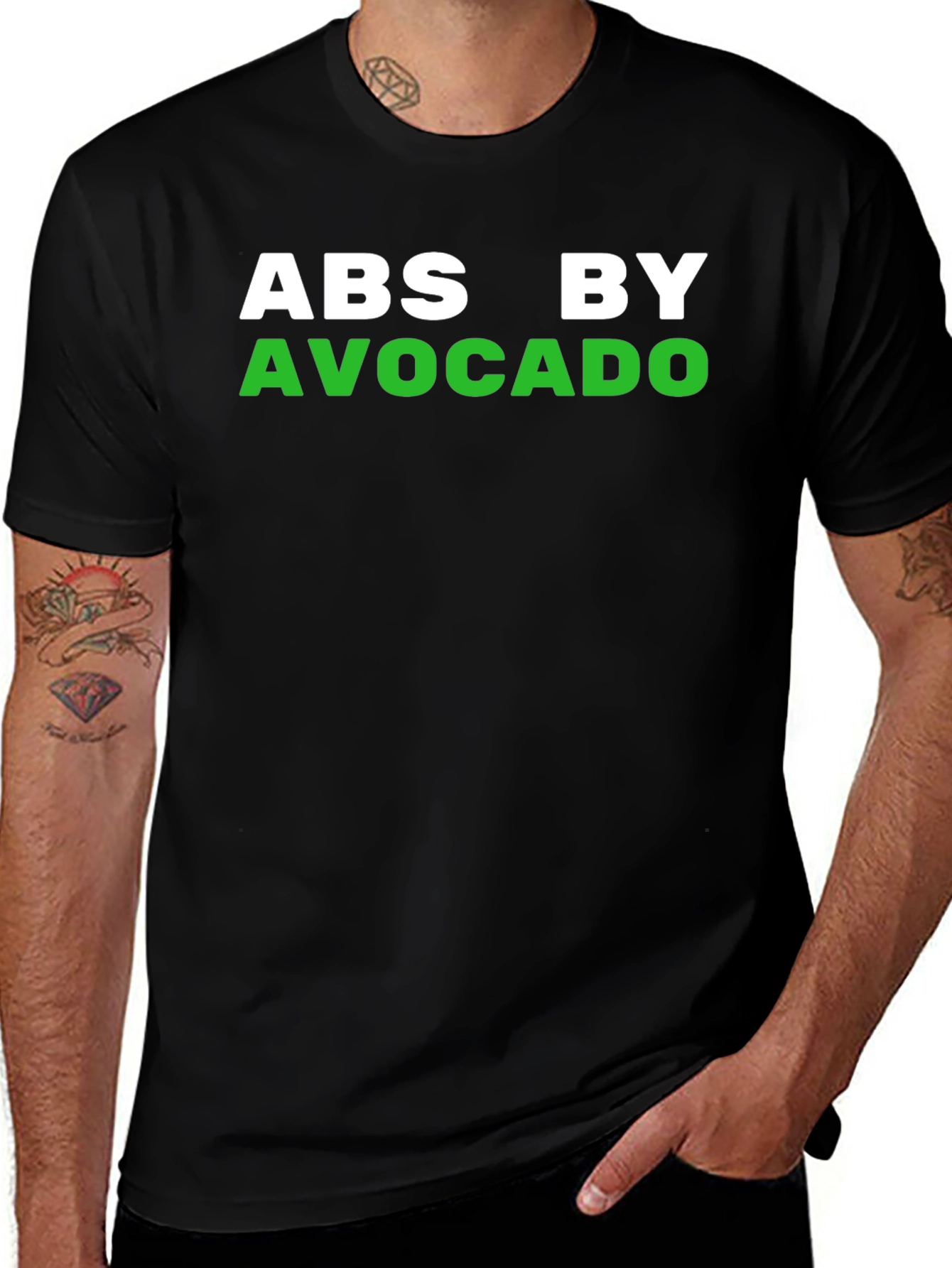 Variant 2 of Abs by Avocado Graphic T-Shirt - Black