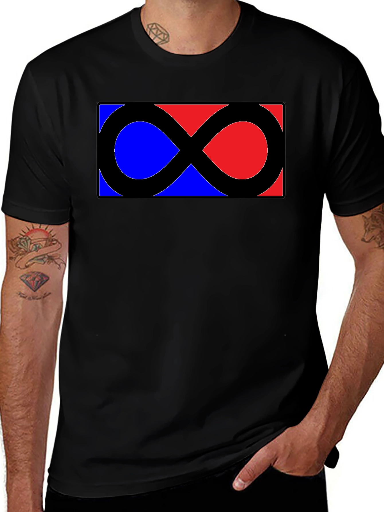Variant 9 of Infinity Symbol Graphic Tee - Classic Black Shirt