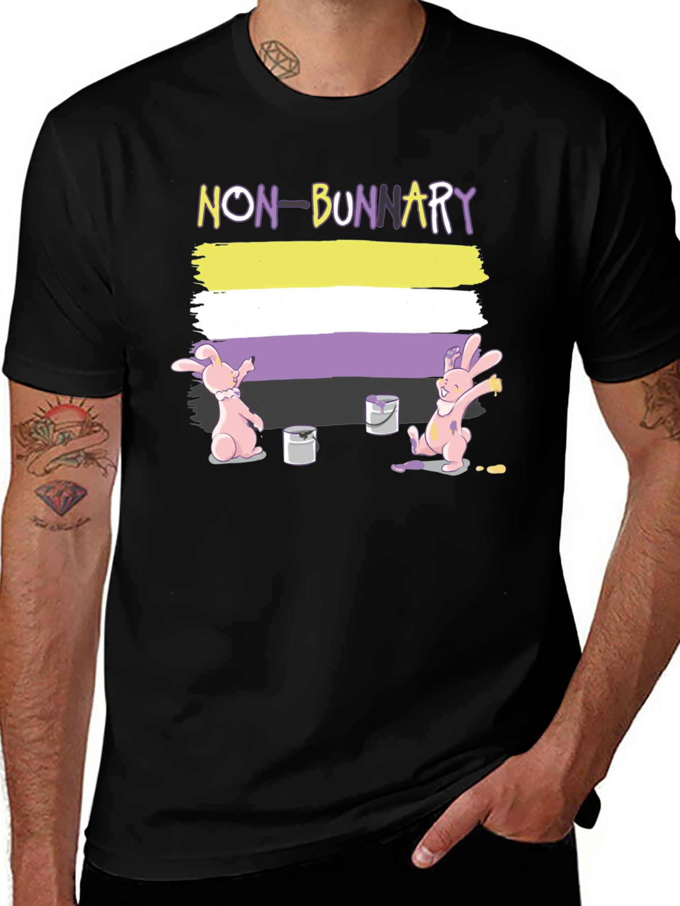 Variant 7 of Non-Bunary T-Shirt - Funny LGBTQ+ Bunny Tee