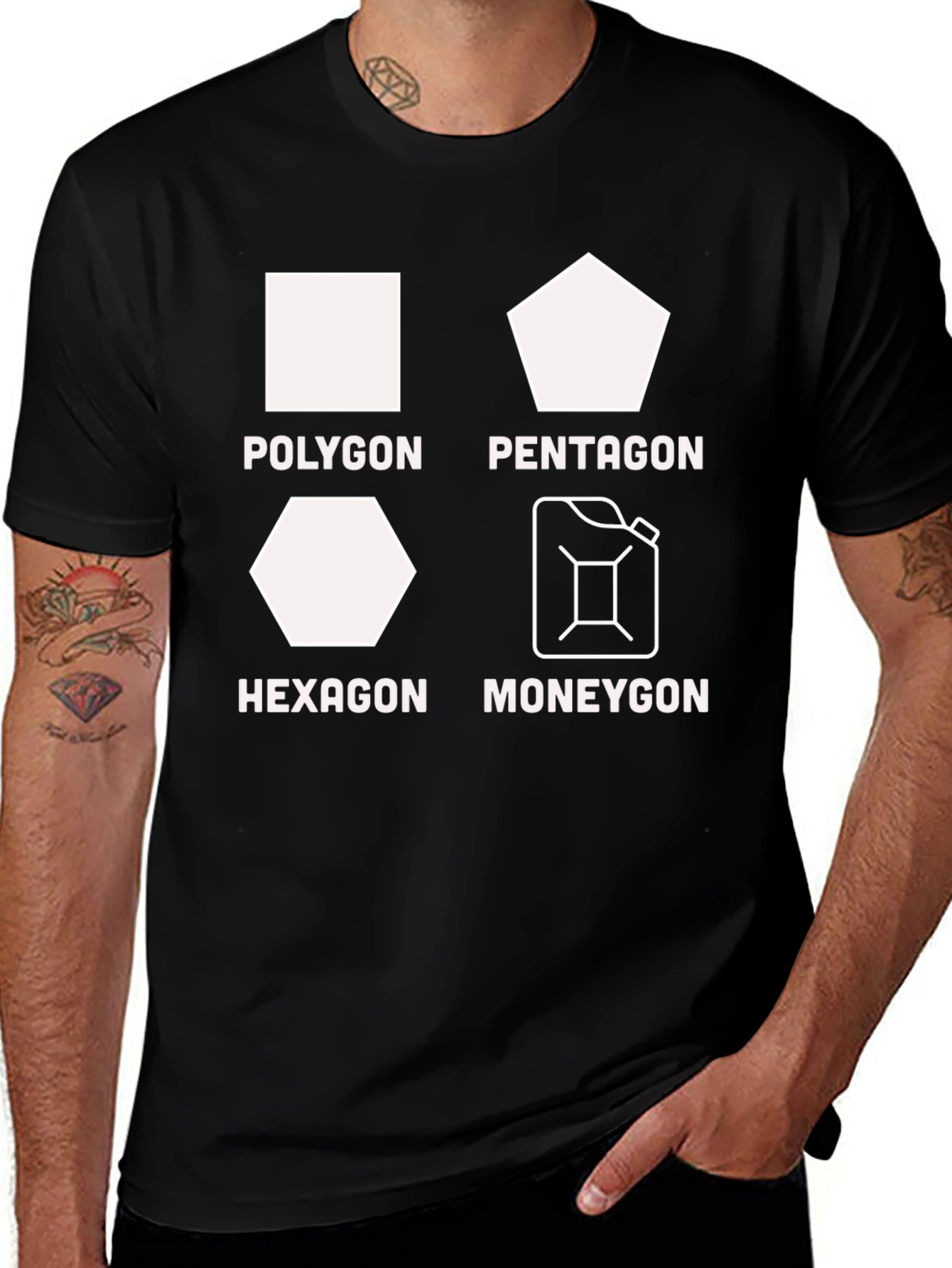 Variant 17 of Funny Shapes & Money Graphic T-Shirt