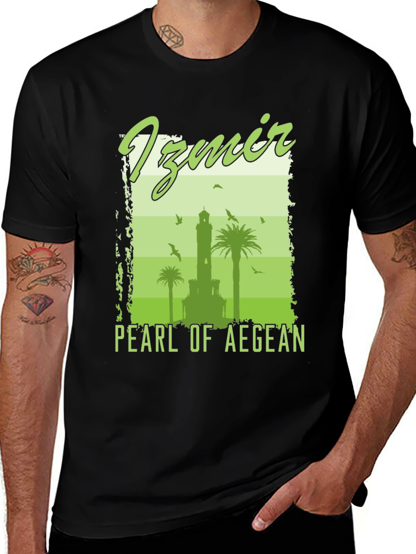 Izmir Pearl of Aegean Black T-Shirt