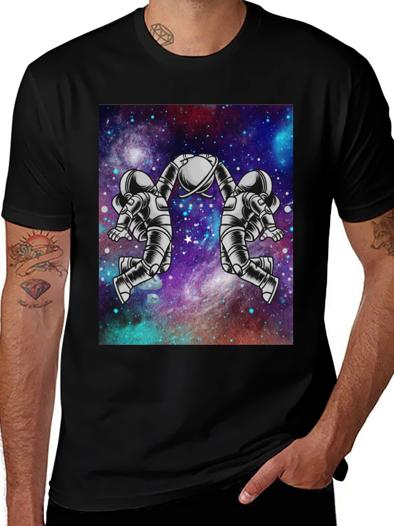 Variant 25 of Astronaut Galaxy Graphic Tee - Space Design