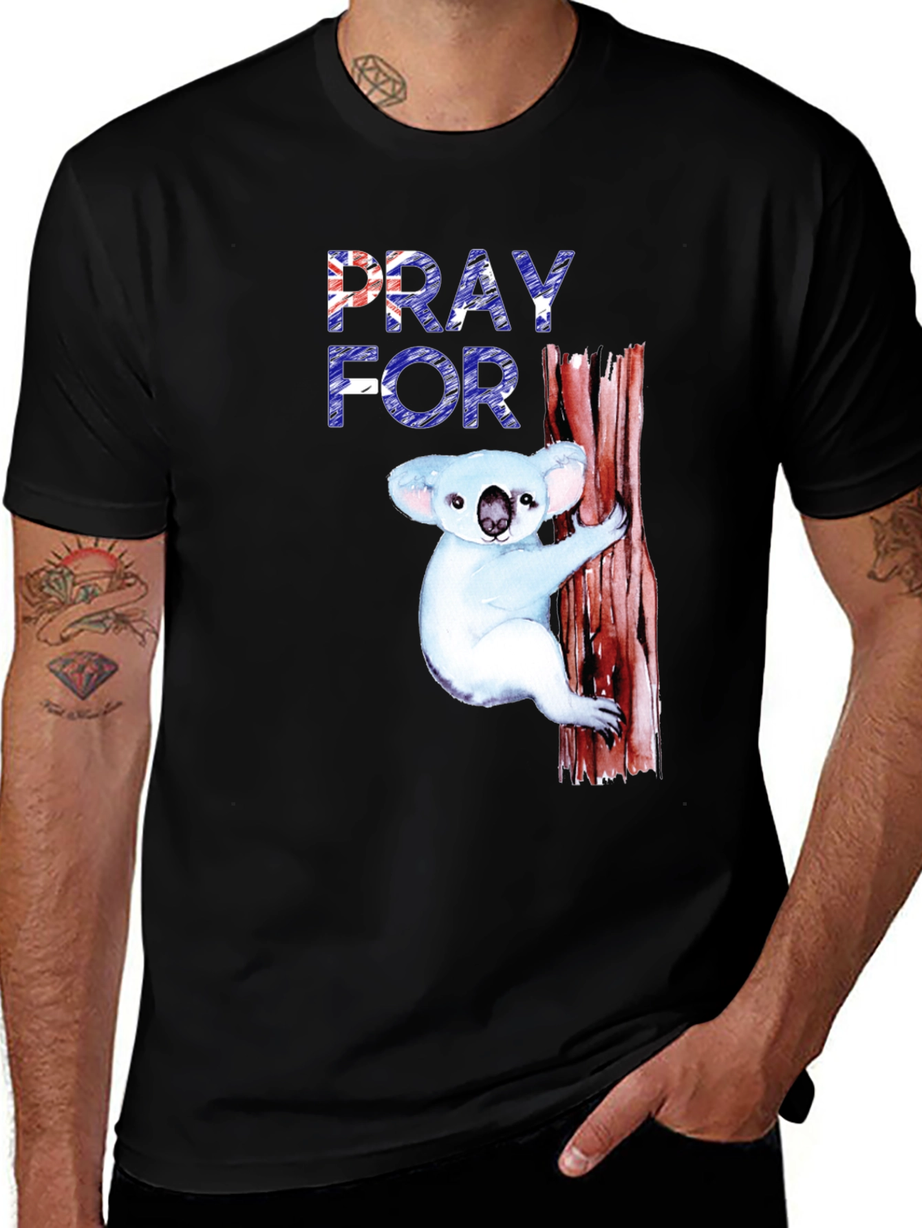 Variant 3 of Pray for Australia T-Shirt Koala Bear Tee