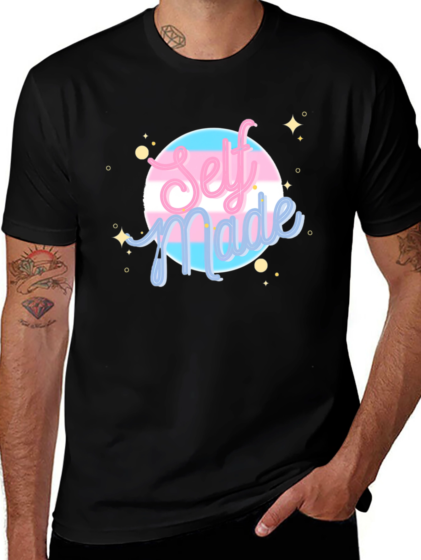 Variant 6 of Self Made Transgender Pride T-Shirt