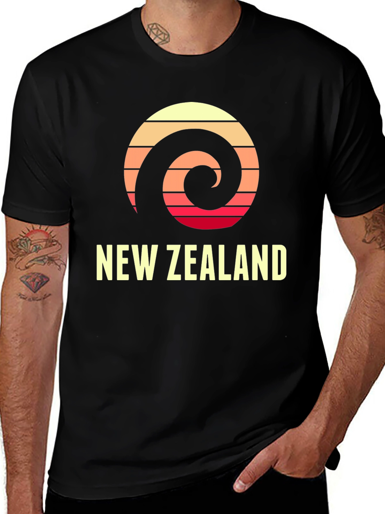 New Zealand Spiral Graphic T-Shirt