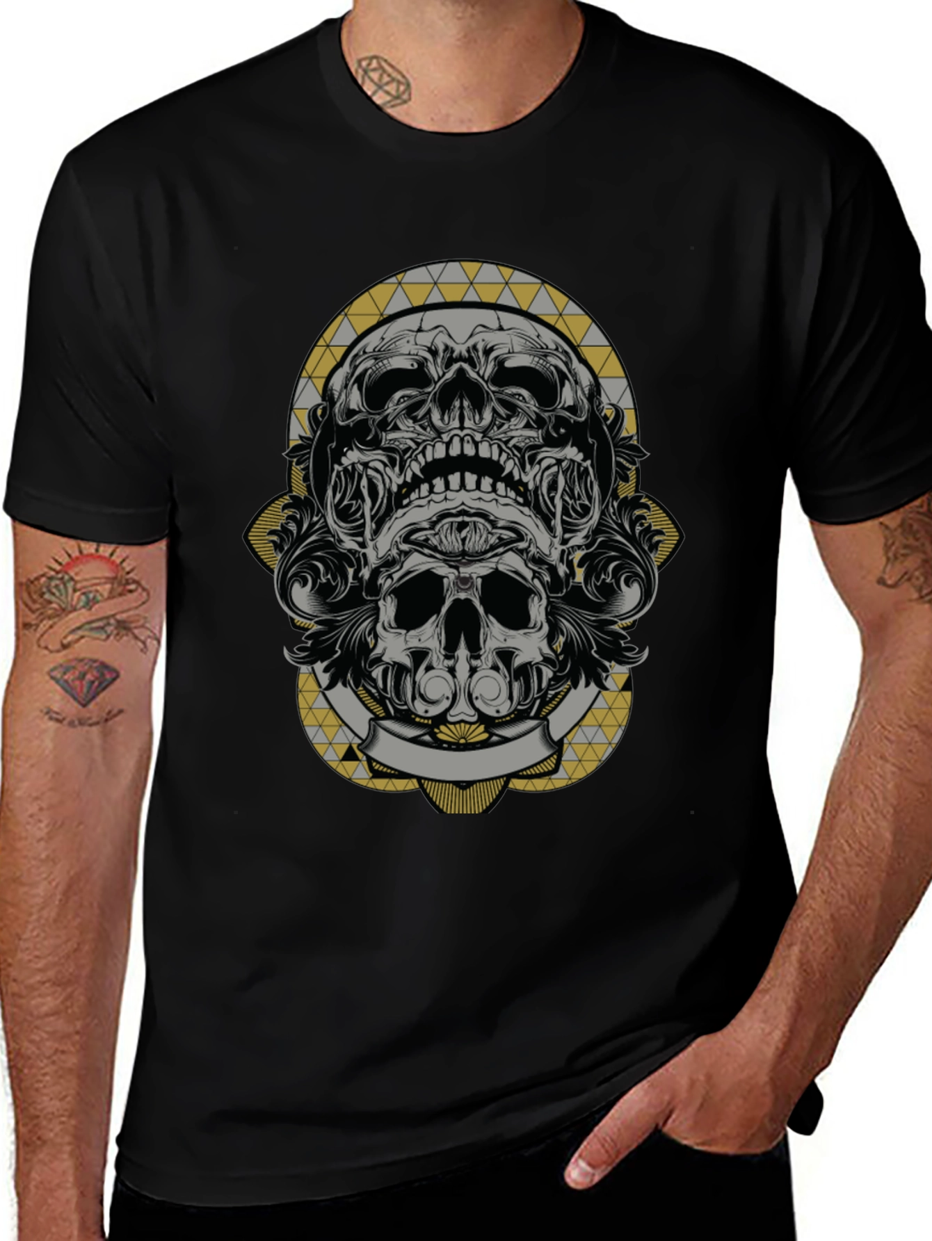 Variant 19 of Skull Graphic Tee - Unique Gothic Design