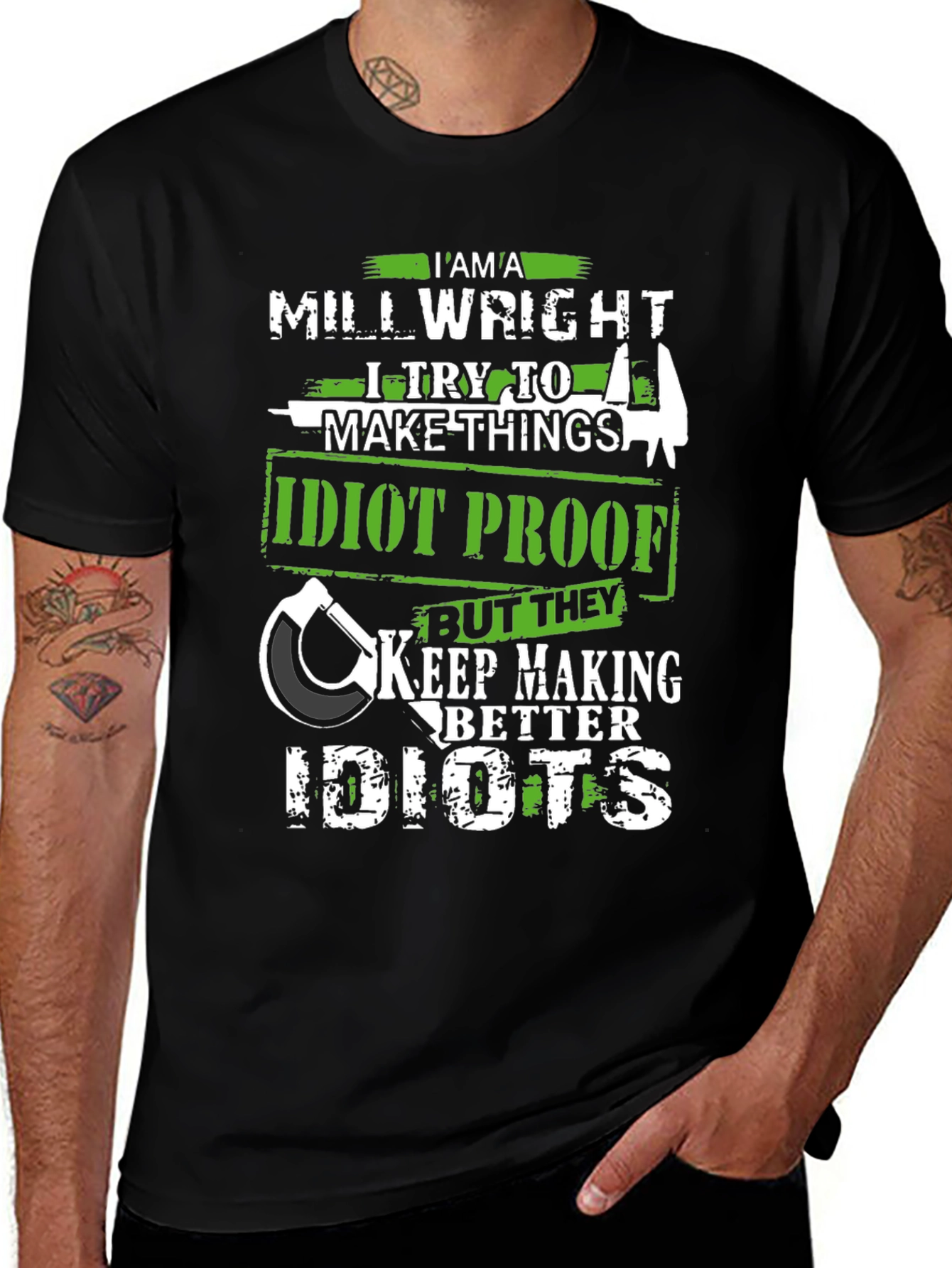 Millwright Idiot Proof T-Shirt - Funny Job Tee
