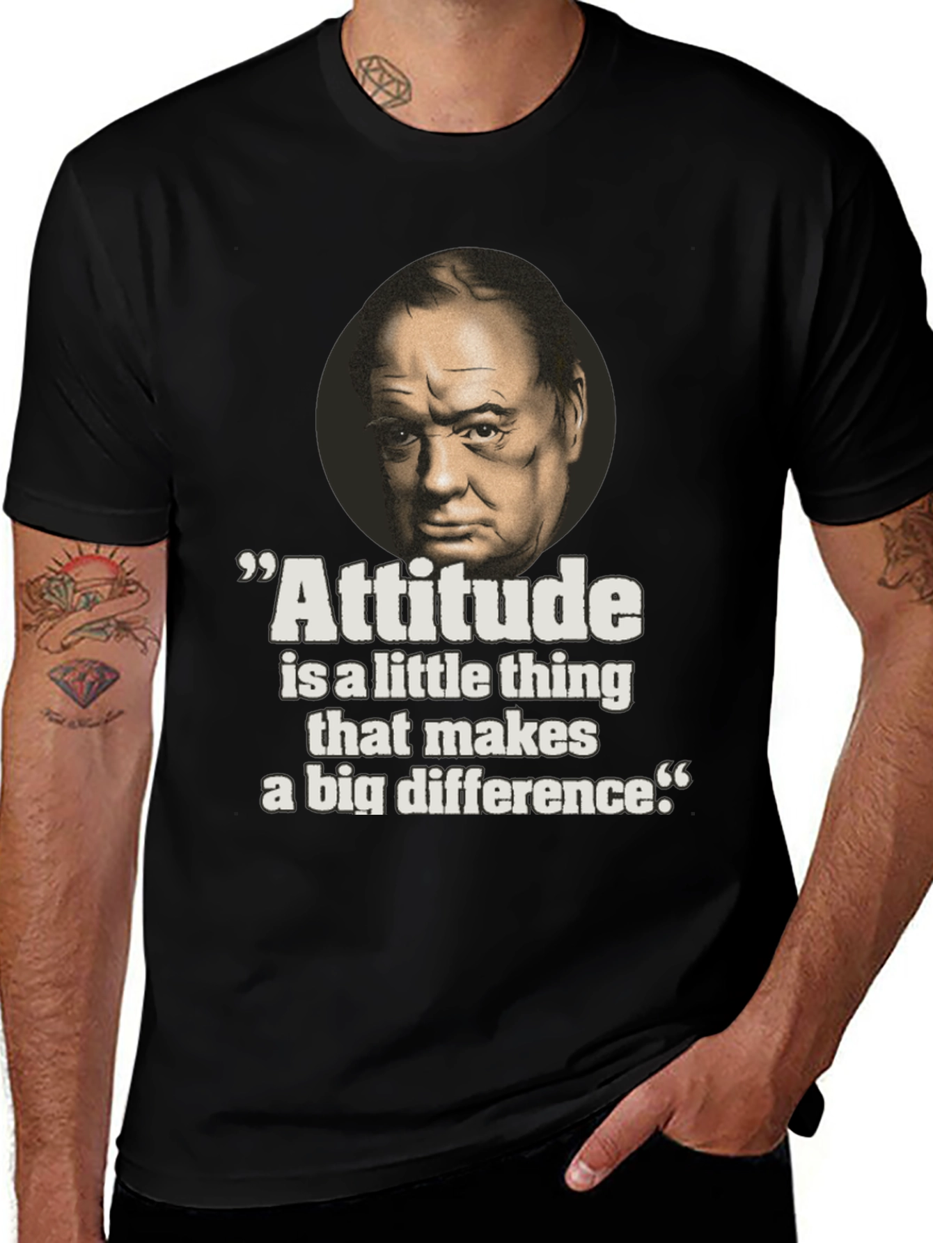 Variant 2 of Attitude Quote Graphic T-Shirt