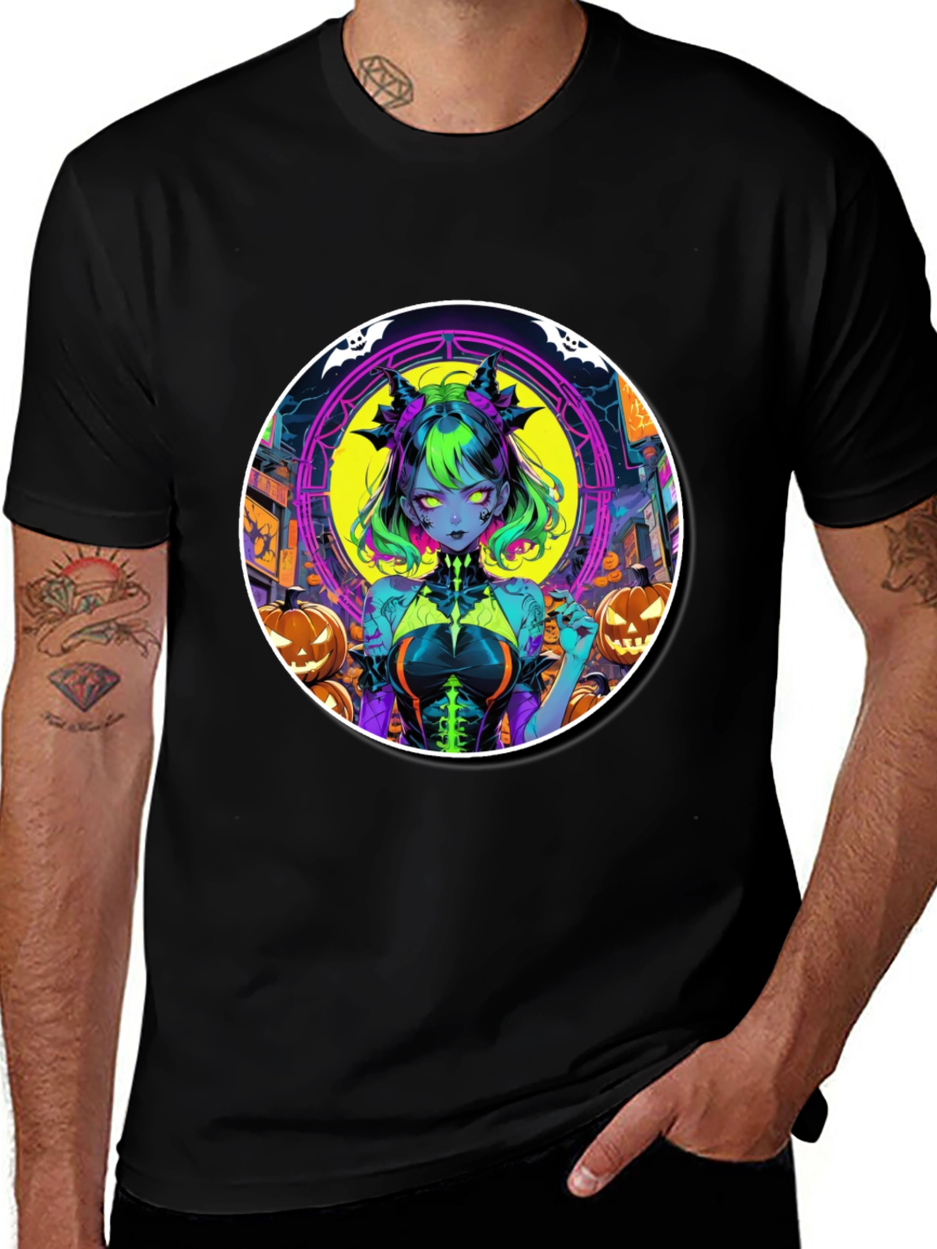 Variant 16 of Halloween Anime Girl Graphic Tee