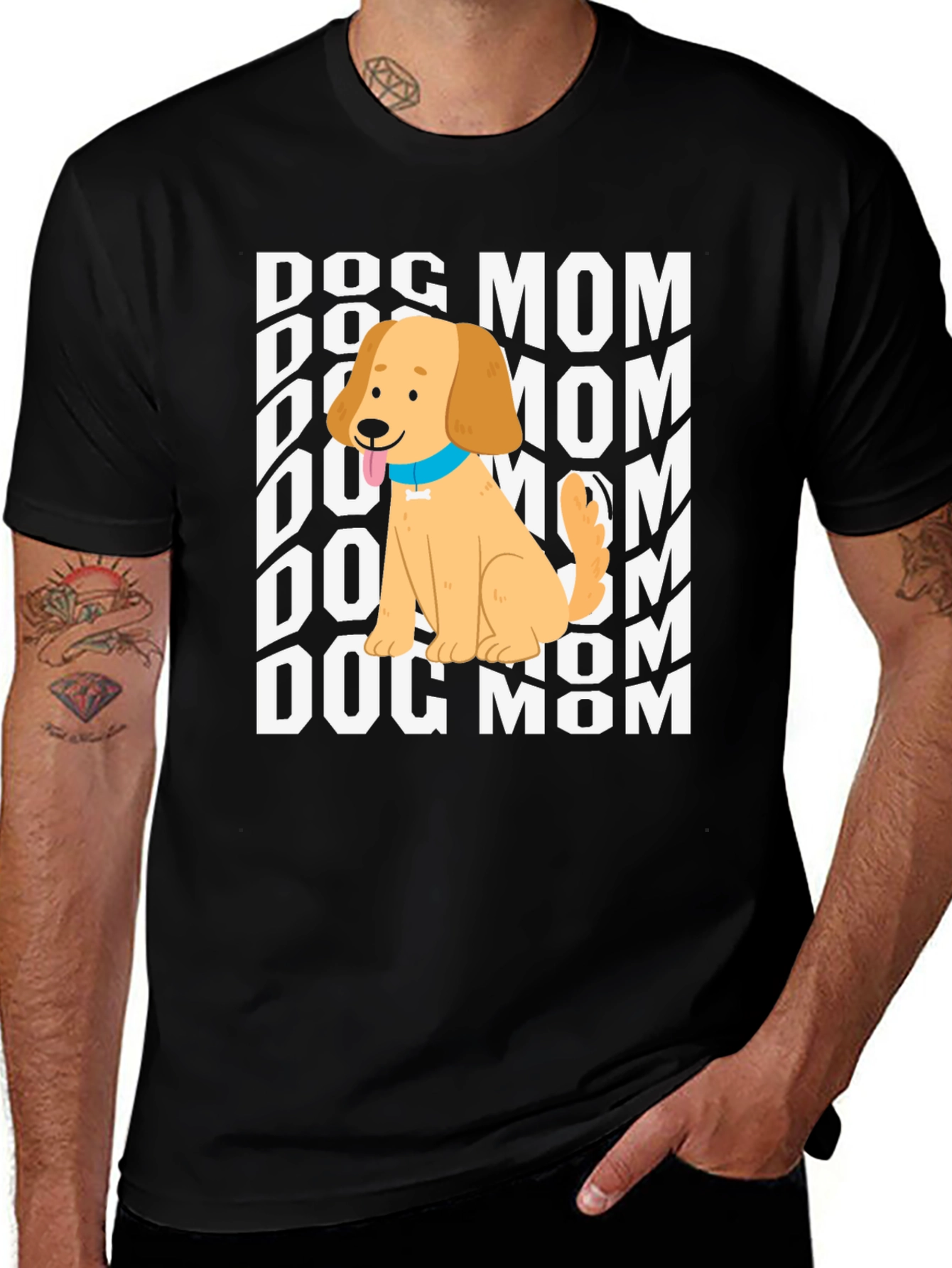 Variant 12 of Dog Mom Graphic T-Shirt - Cute Dog Lover Tee