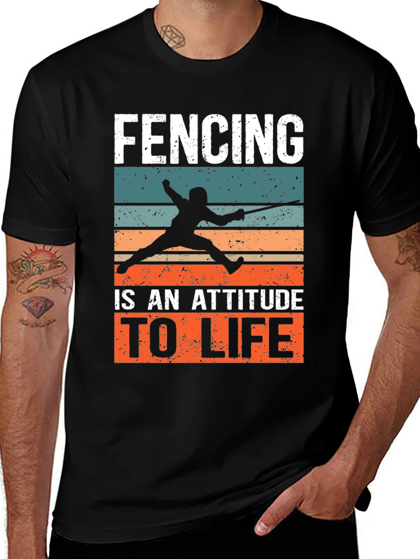 Variant 3 of Fencing Attitude T-Shirt