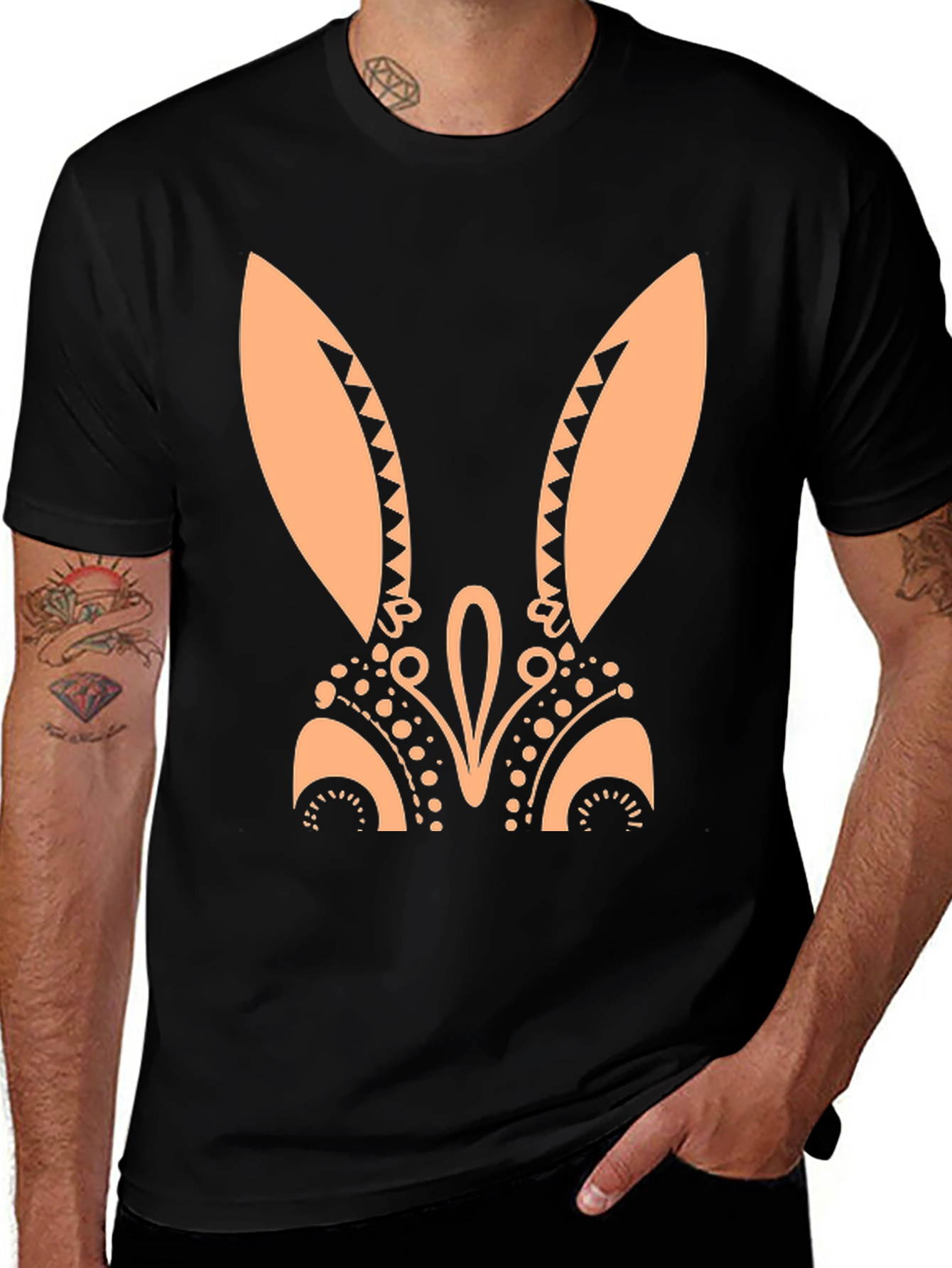 Variant 25 of Modern Geometric Bunny T-Shirt