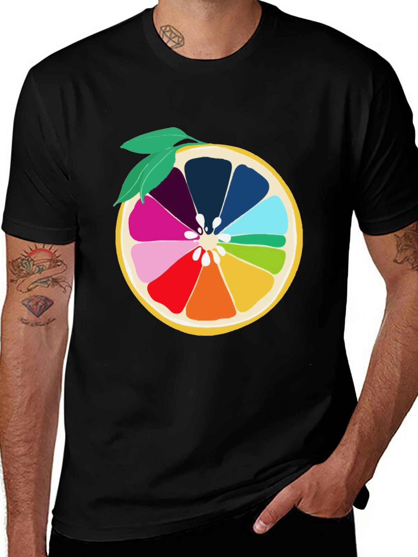 Variant 8 of Citrus Slice Graphic Tee - Bright & Fun!